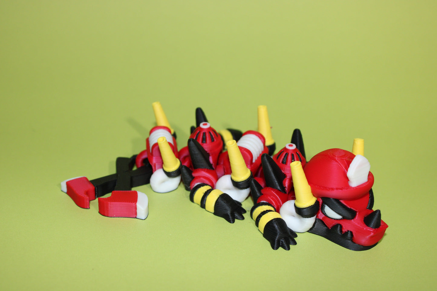 First Responder Mini Dragons: Nurse, Firefighter or Police -Full Color 3D Printed Articulated Fidget Toy - Wonderland 3D Printing