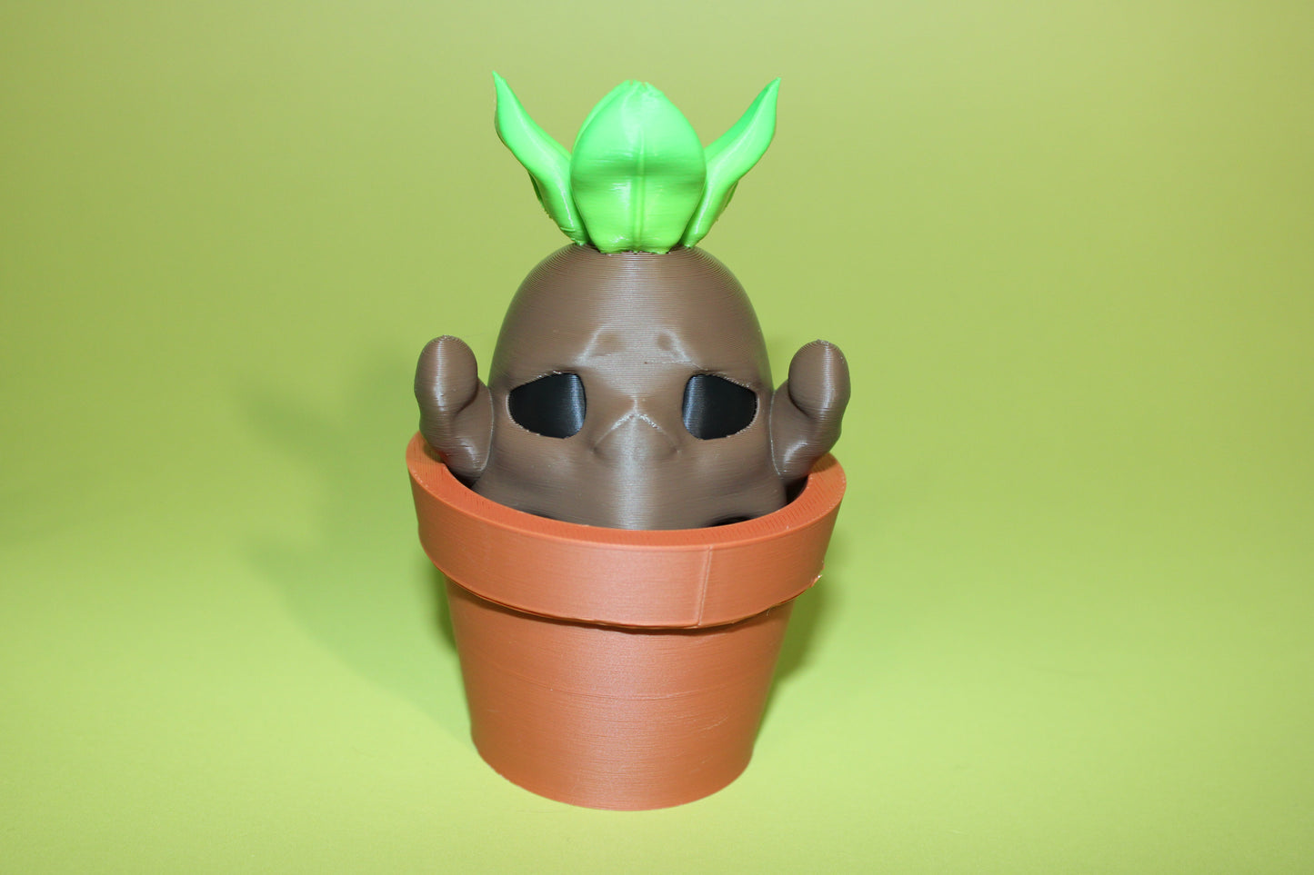 Root Baby in Pot4.25 in Tall: 3D Printed Fidget Toy - Wonderland 3D Printing