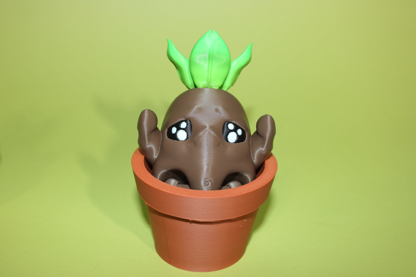 Root Baby in Pot4.25 in Tall: 3D Printed Fidget Toy - Wonderland 3D Printing