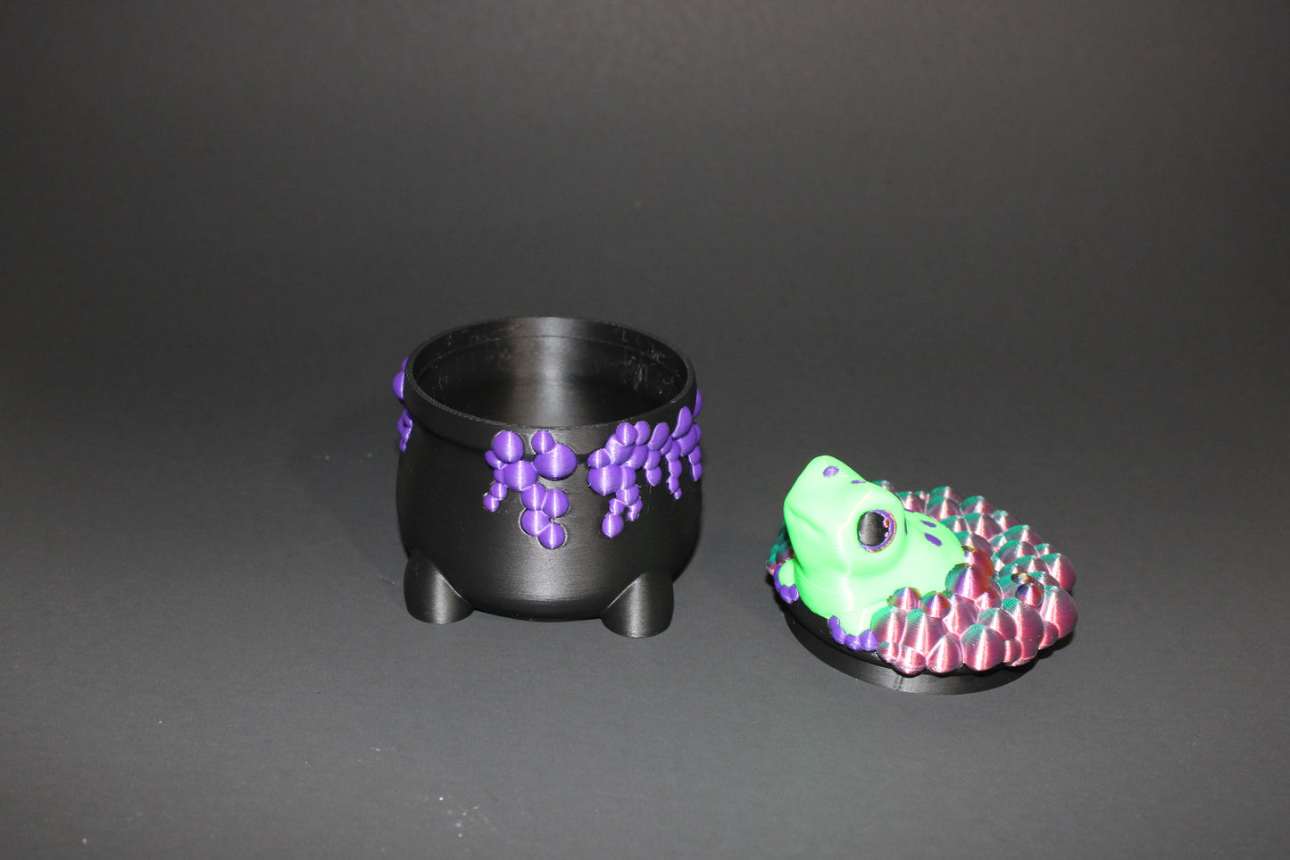 Froggy Cauldron:4 inches Tall- Full Color 3D Printed Container