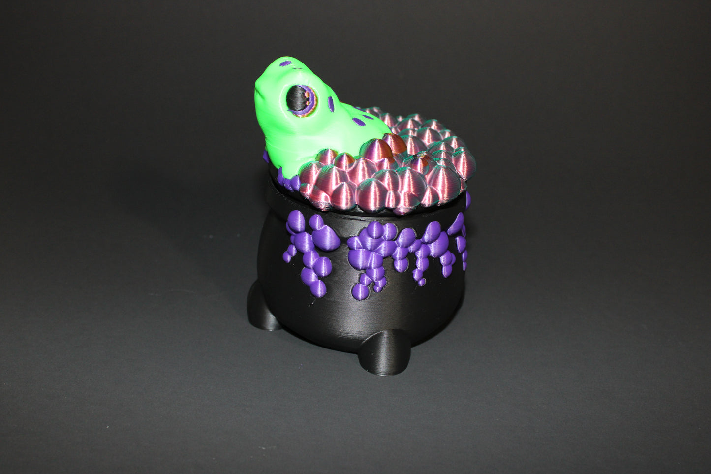 Froggy Cauldron:4 inches Tall- Full Color 3D Printed Container