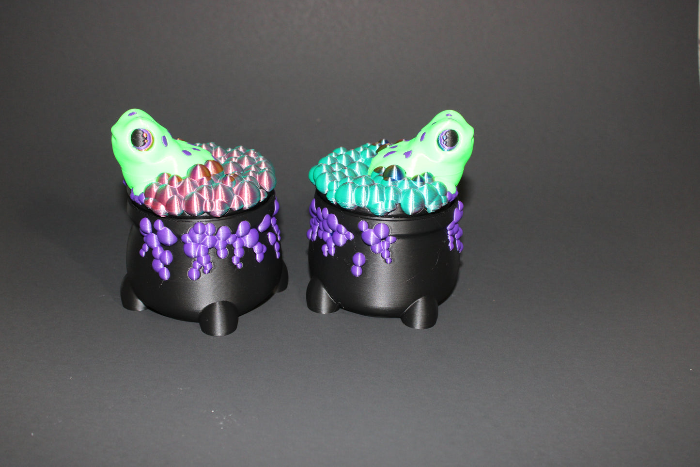 Froggy Cauldron:4 inches Tall- Full Color 3D Printed Container