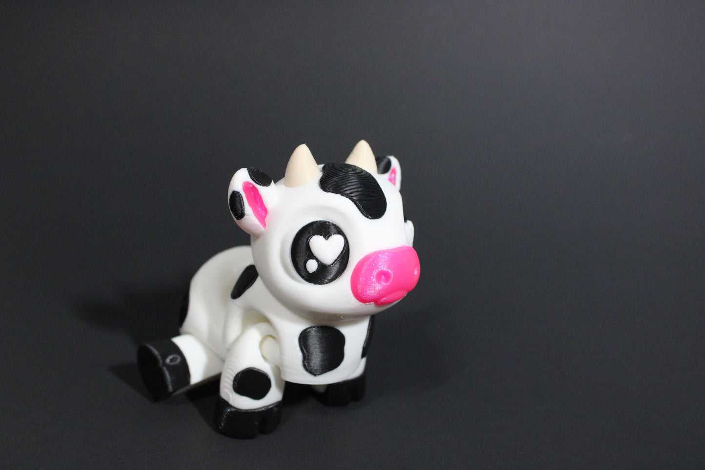 Little Moo with UFO Keychain Options - 3D Printed Articulated Fidget Toy