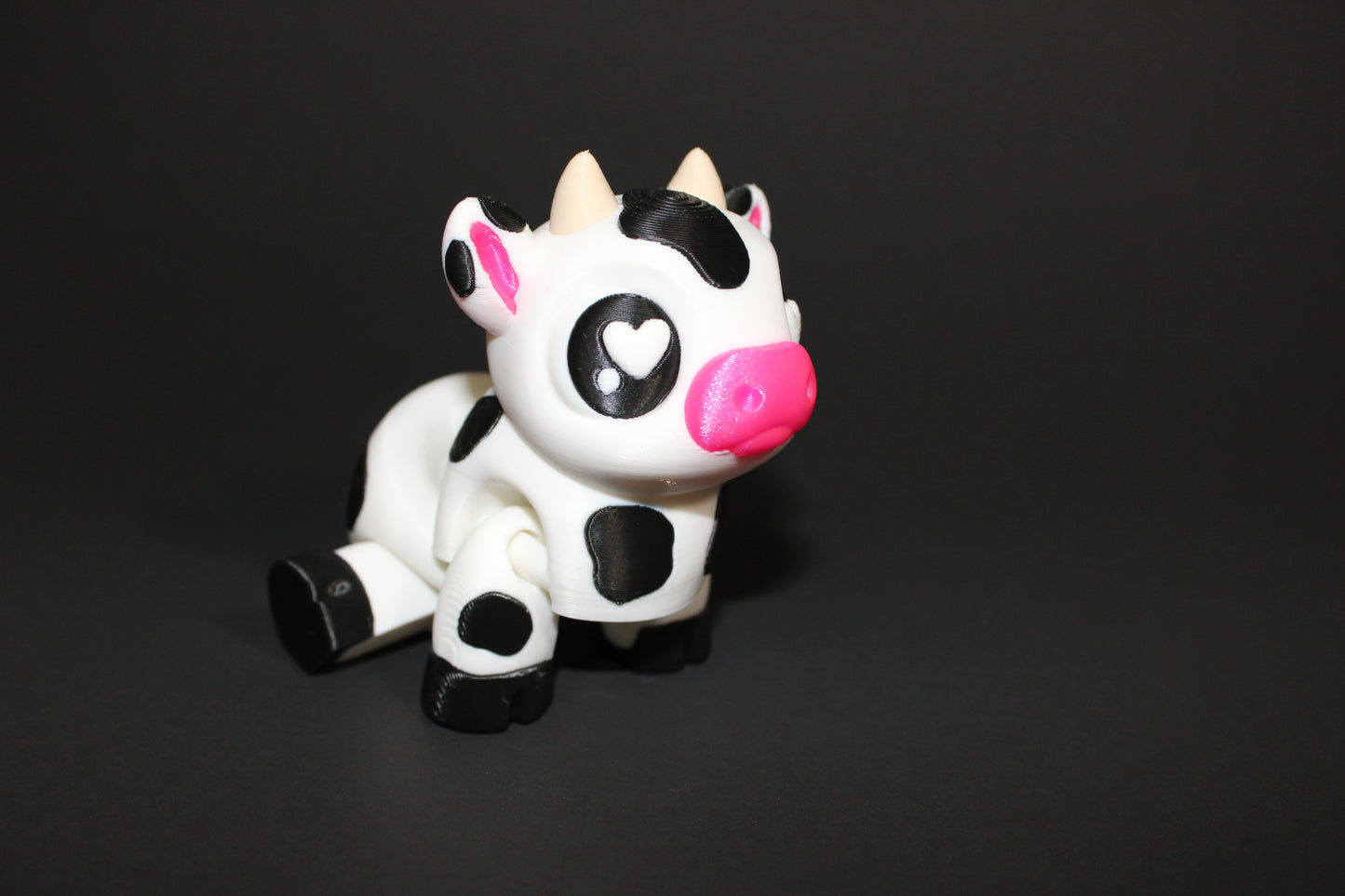 Little Moo with UFO Keychain Options - 3D Printed Articulated Fidget Toy