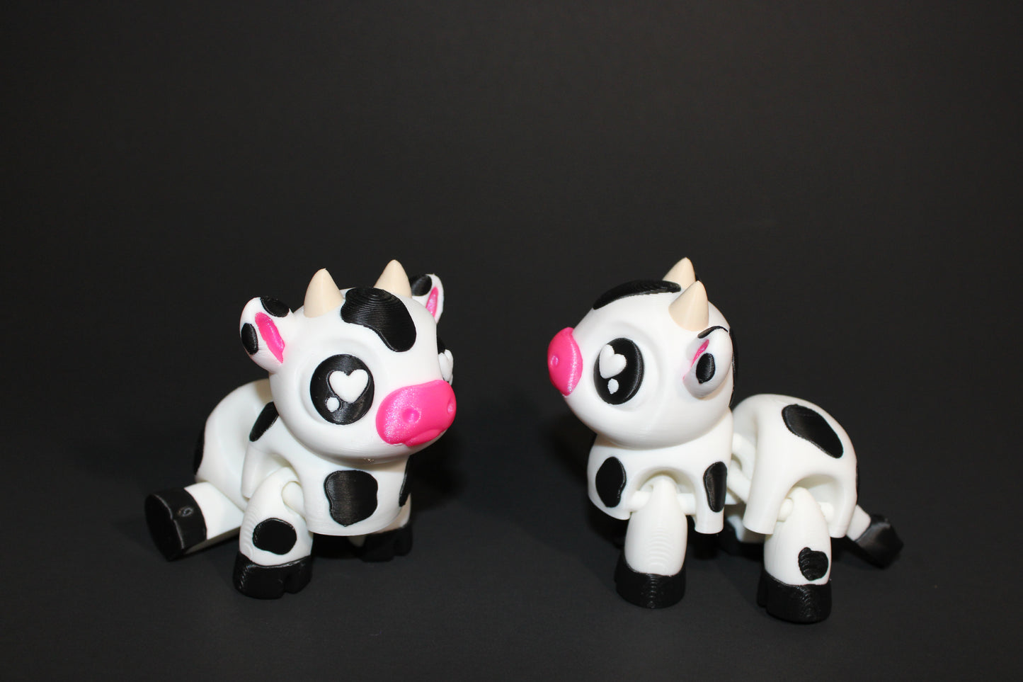 Little Moo with UFO Keychain Options - 3D Printed Articulated Fidget Toy