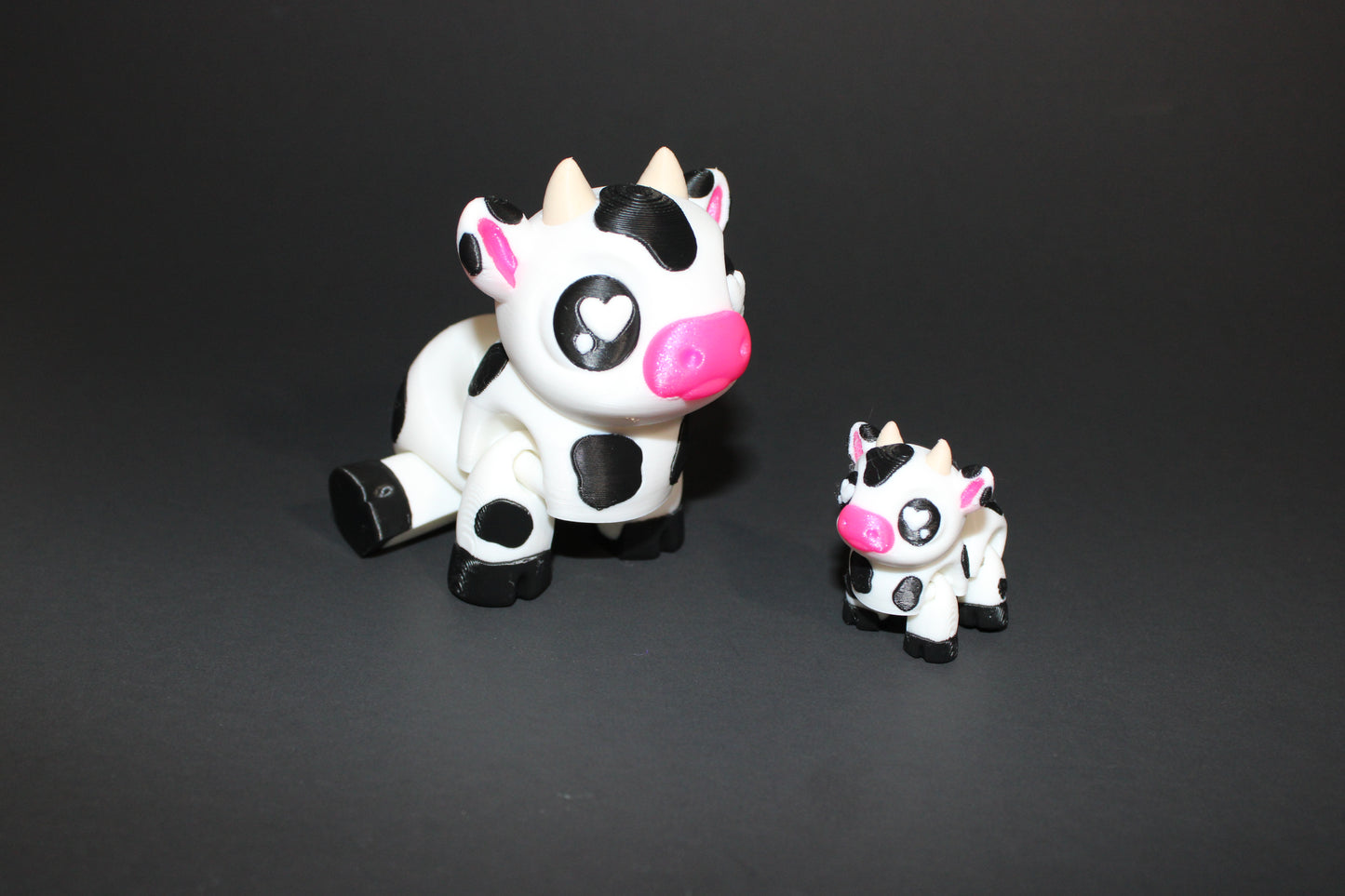Little Moo with UFO Keychain Options - 3D Printed Articulated Fidget Toy