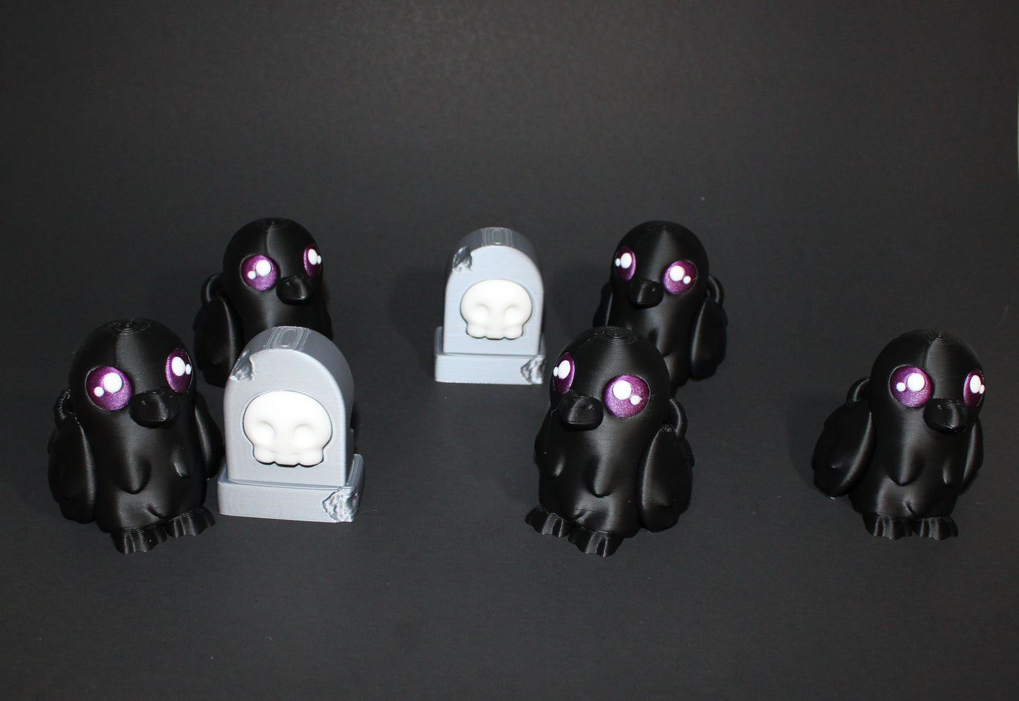 Raven and Tombstone 3 inches Tall-3D Printed Articulated Fidget Toy