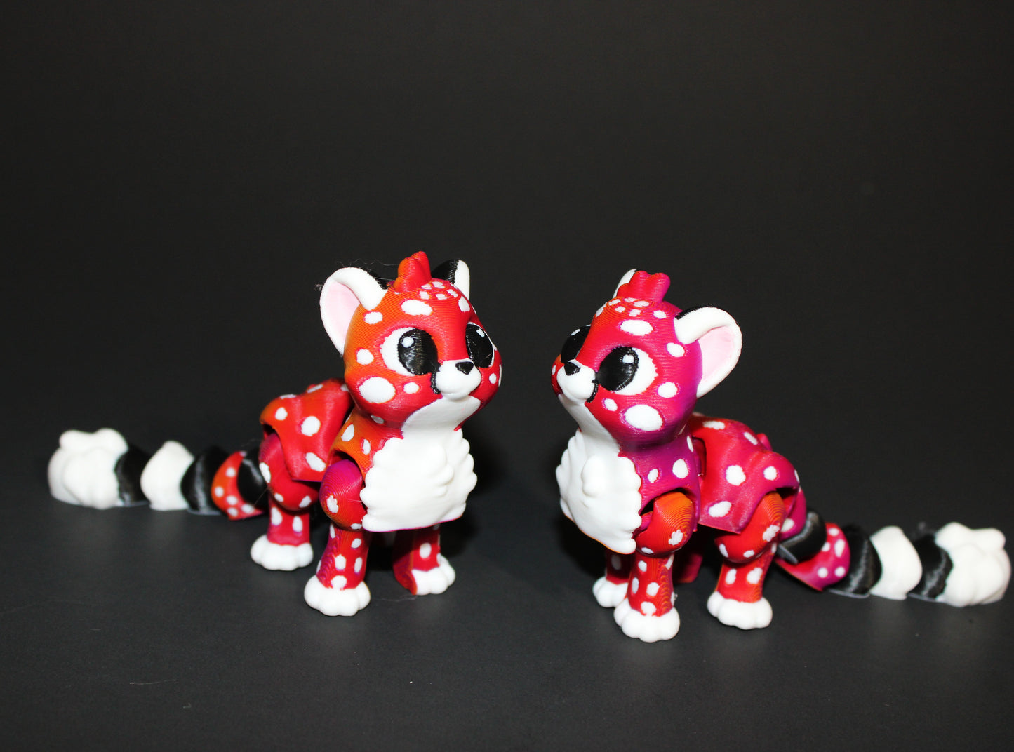 2 Cheetahs with Acacia Tree-Articulated Flexi Fidget Full Color 3D Printed Toy-3 inches tall - Wonderland 3D Printing
