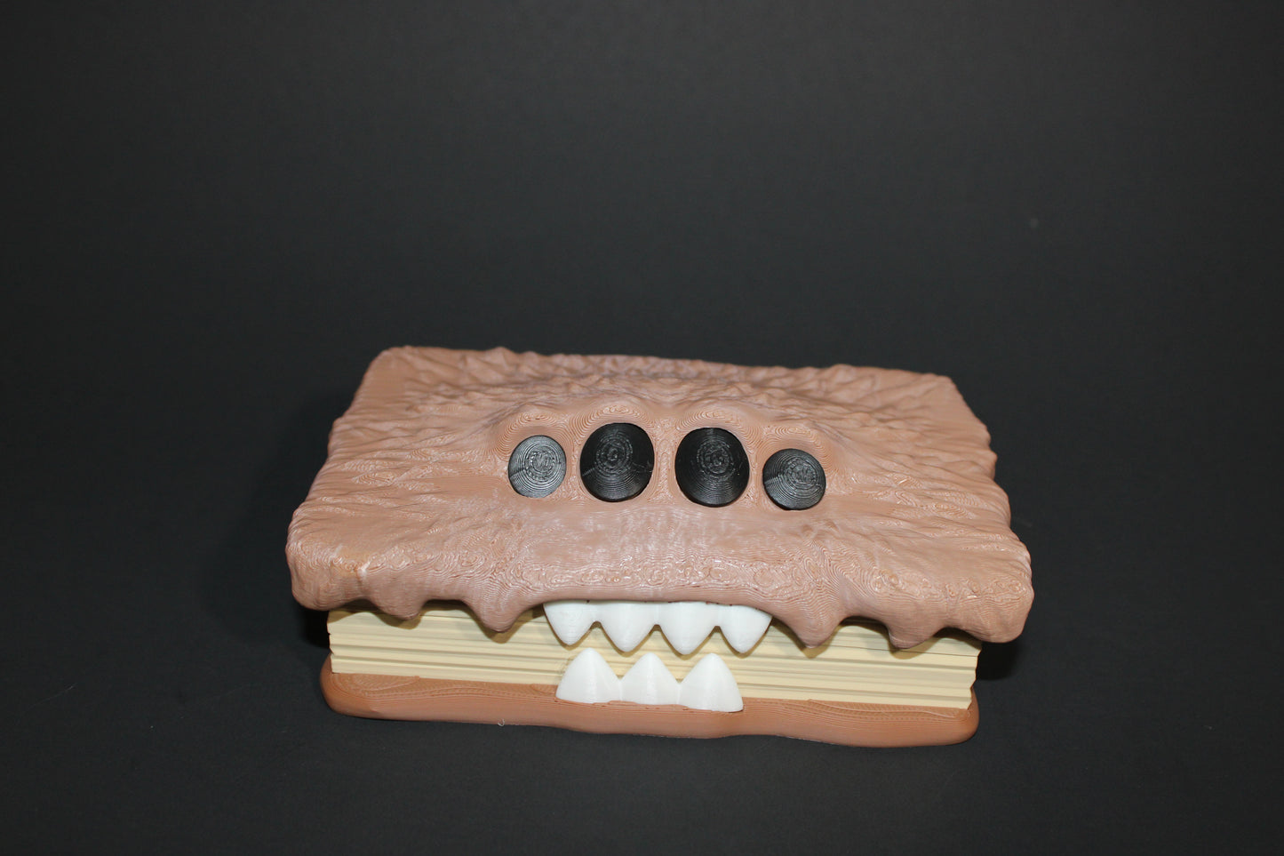 Monster Container Box, includes 4 Coins: 3D Printed Fidget Toy