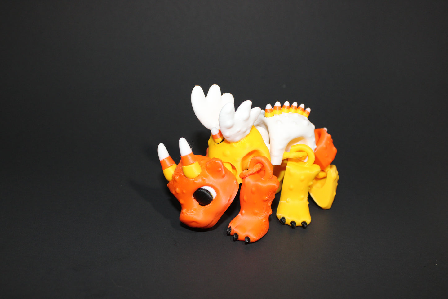 Candy Corn Dragon 6 inches long: 3D Printed Fidget Toy