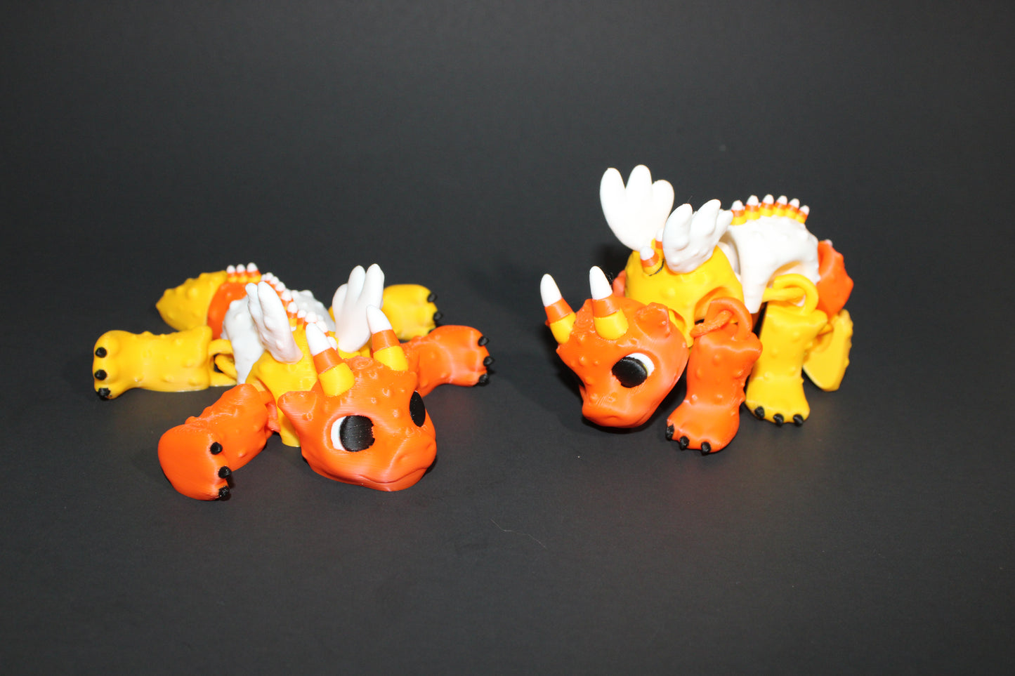 Candy Corn Dragon 6 inches long: 3D Printed Fidget Toy