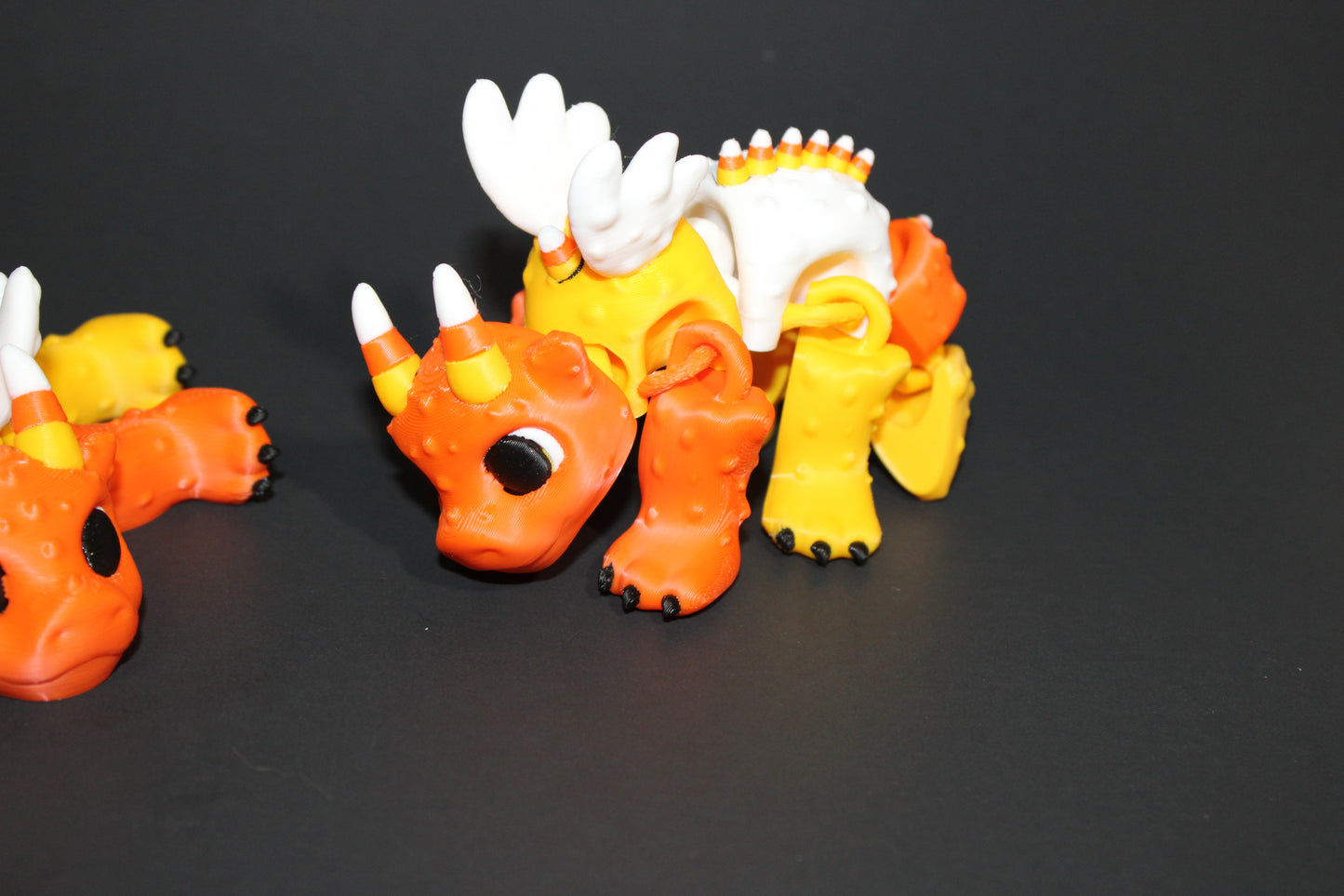 Candy Corn Dragon 6 inches long: 3D Printed Fidget Toy