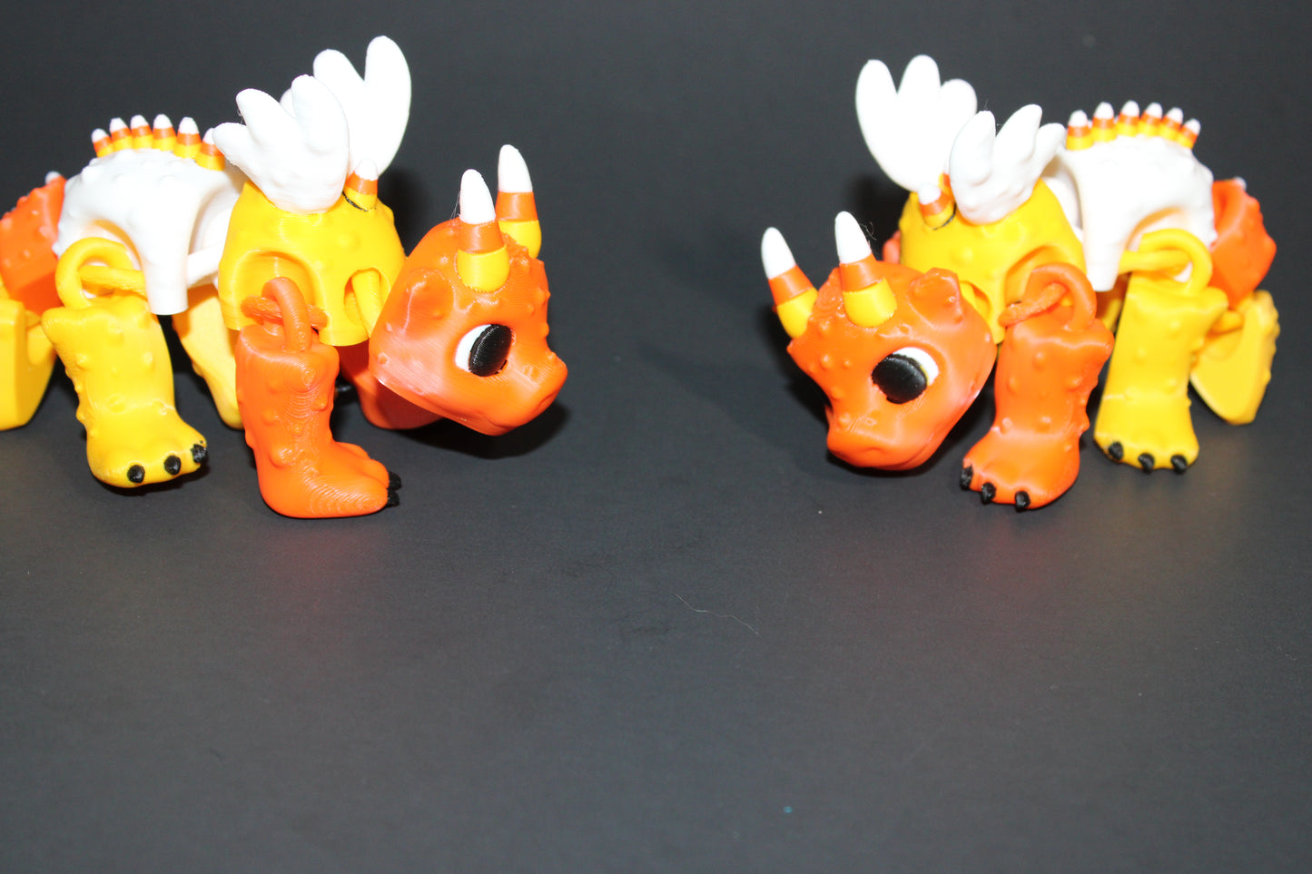 Candy Corn Dragon 6 inches long: 3D Printed Fidget Toy