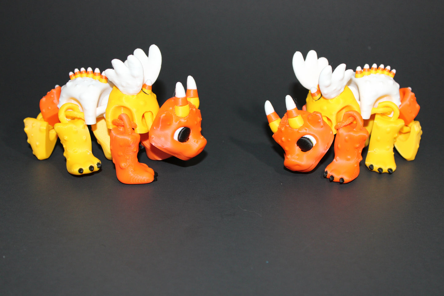 Candy Corn Dragon 6 inches long: 3D Printed Fidget Toy