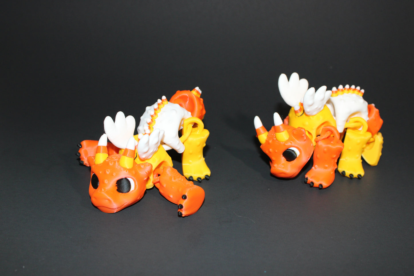 Candy Corn Dragon 6 inches long: 3D Printed Fidget Toy