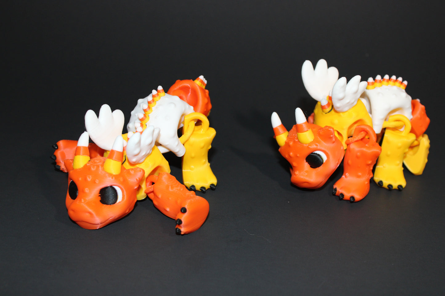 Candy Corn Dragon 6 inches long: 3D Printed Fidget Toy