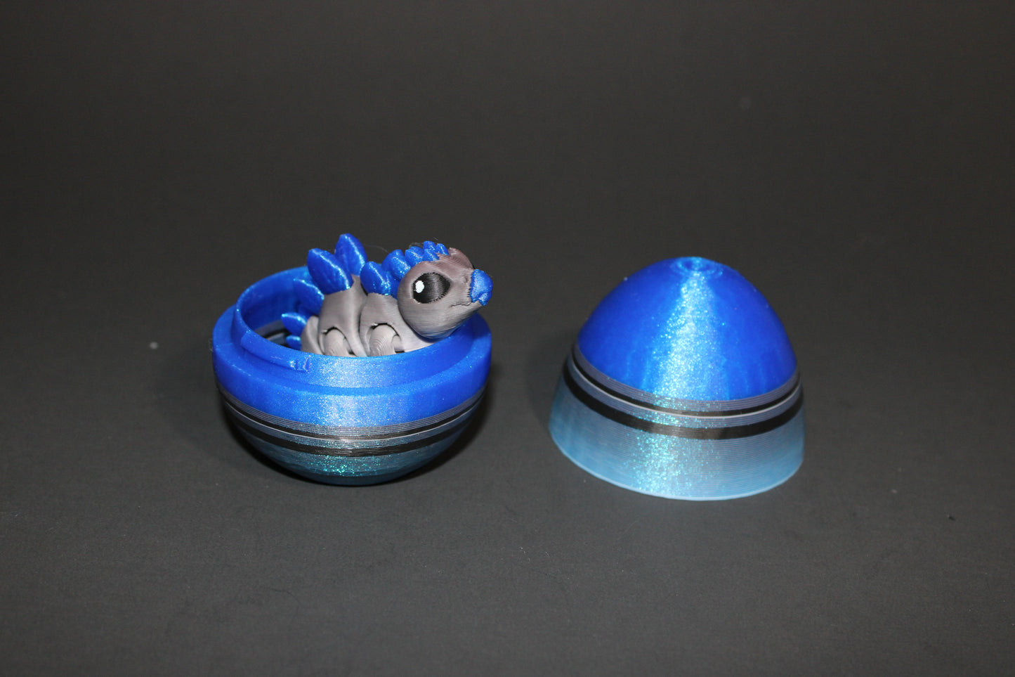 2 in Dino Hatchlings 3D Printed Articulated Figurine with Egg Options - Wonderland 3D Printing