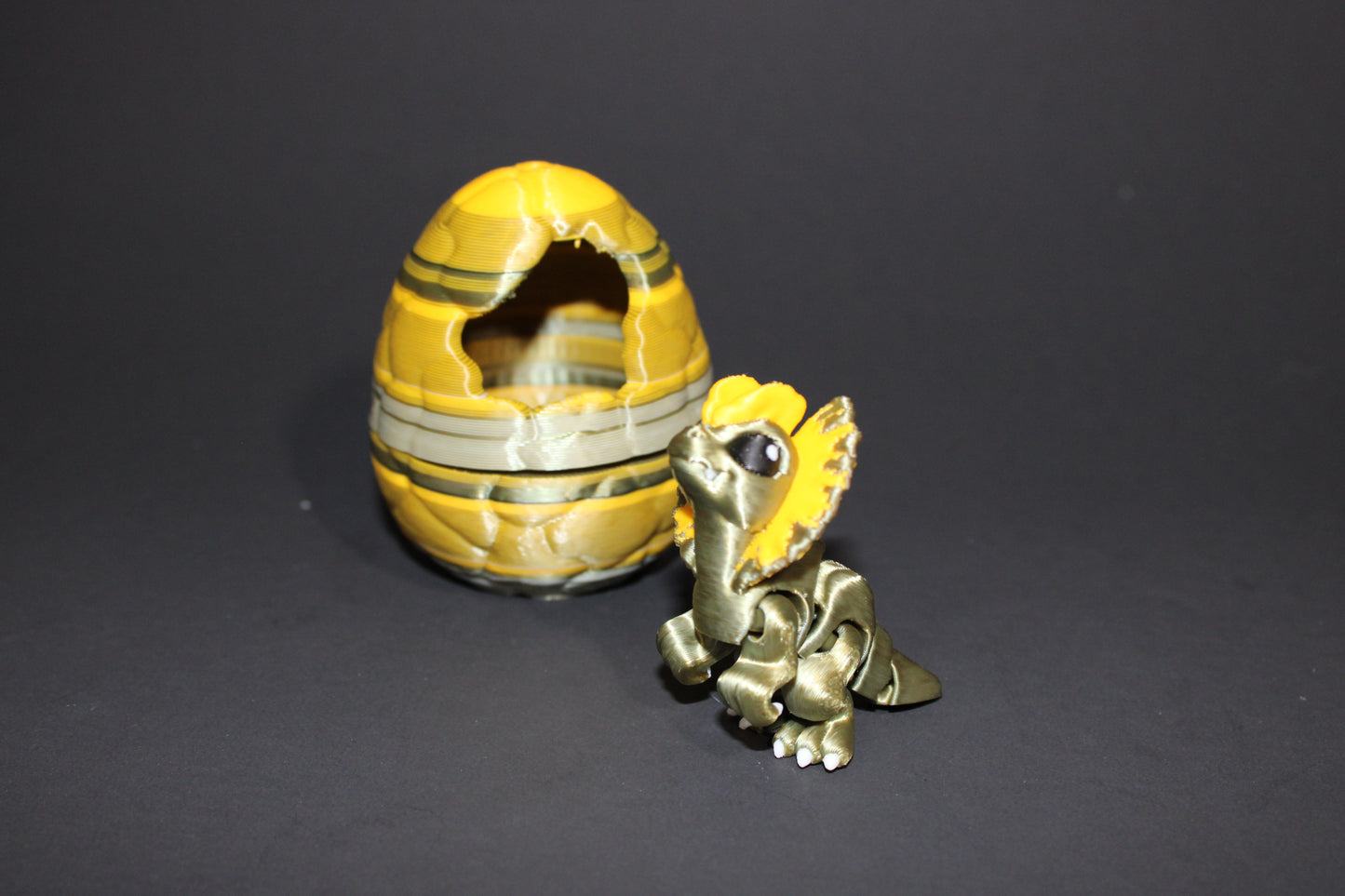 2 in Dino Hatchlings 3D Printed Articulated Figurine with Egg Options - Wonderland 3D Printing