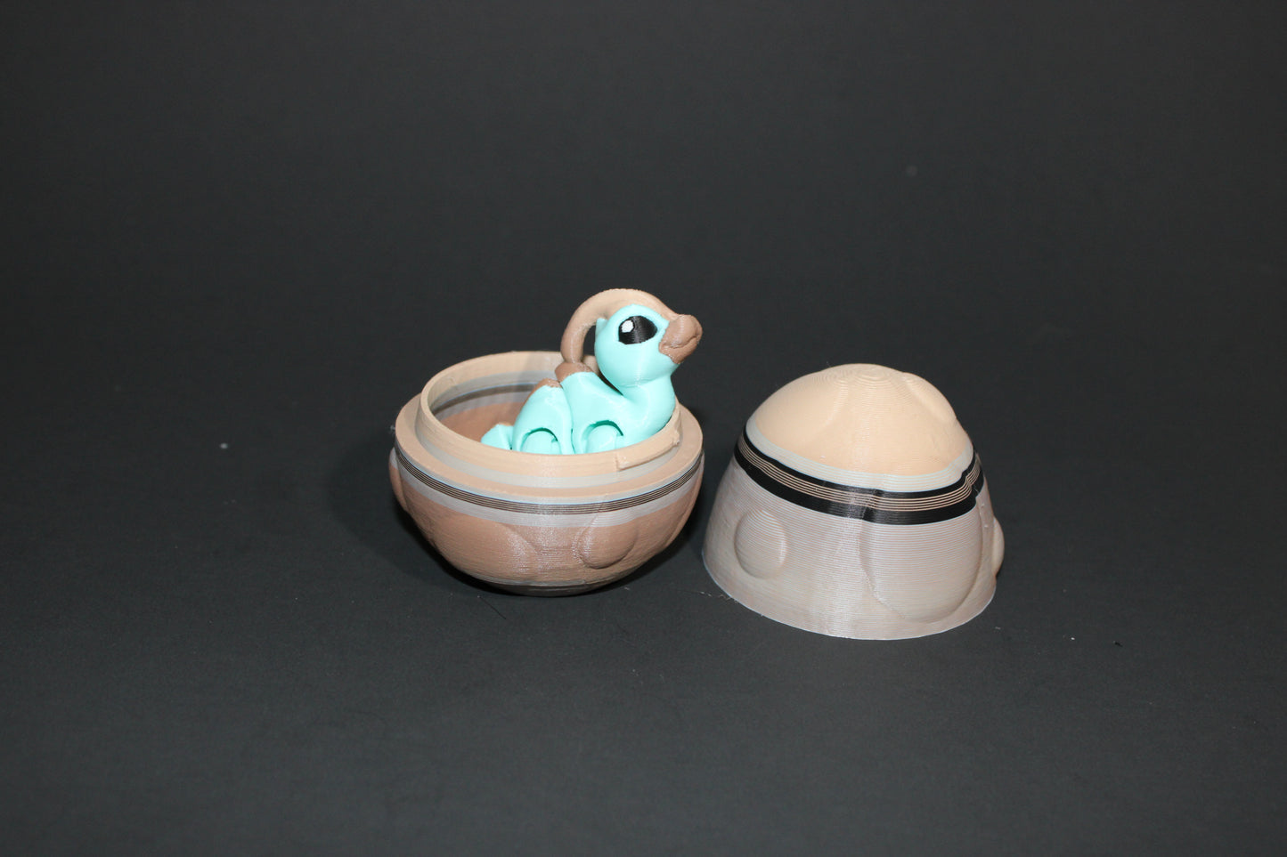 2 in Dino Hatchlings 3D Printed Articulated Figurine with Egg Options - Wonderland 3D Printing