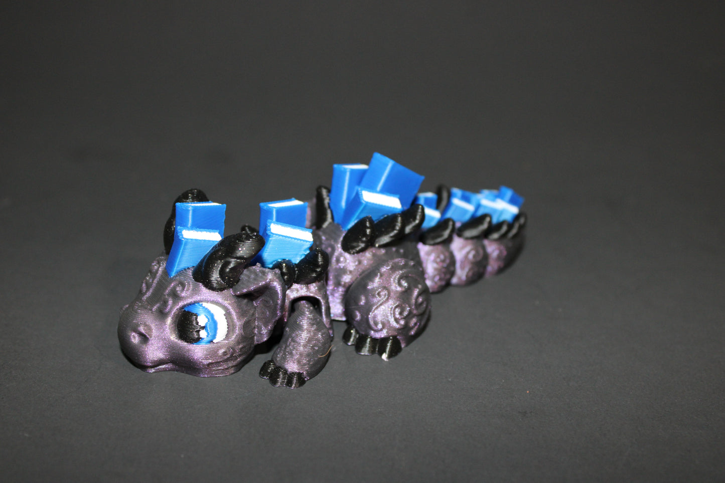 Book Dragon: 4 inches with Book Container Options- Full Color 3D Printed Articulated Fidget Toy
