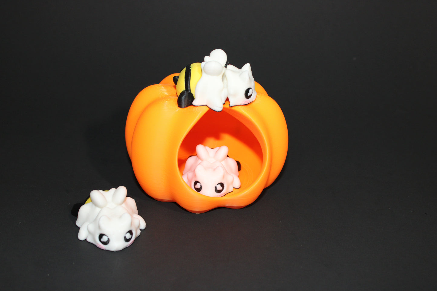 BOO BEES- 3 included. Also with Pumpkin Dish Options: 3D Printed Fidget Toy