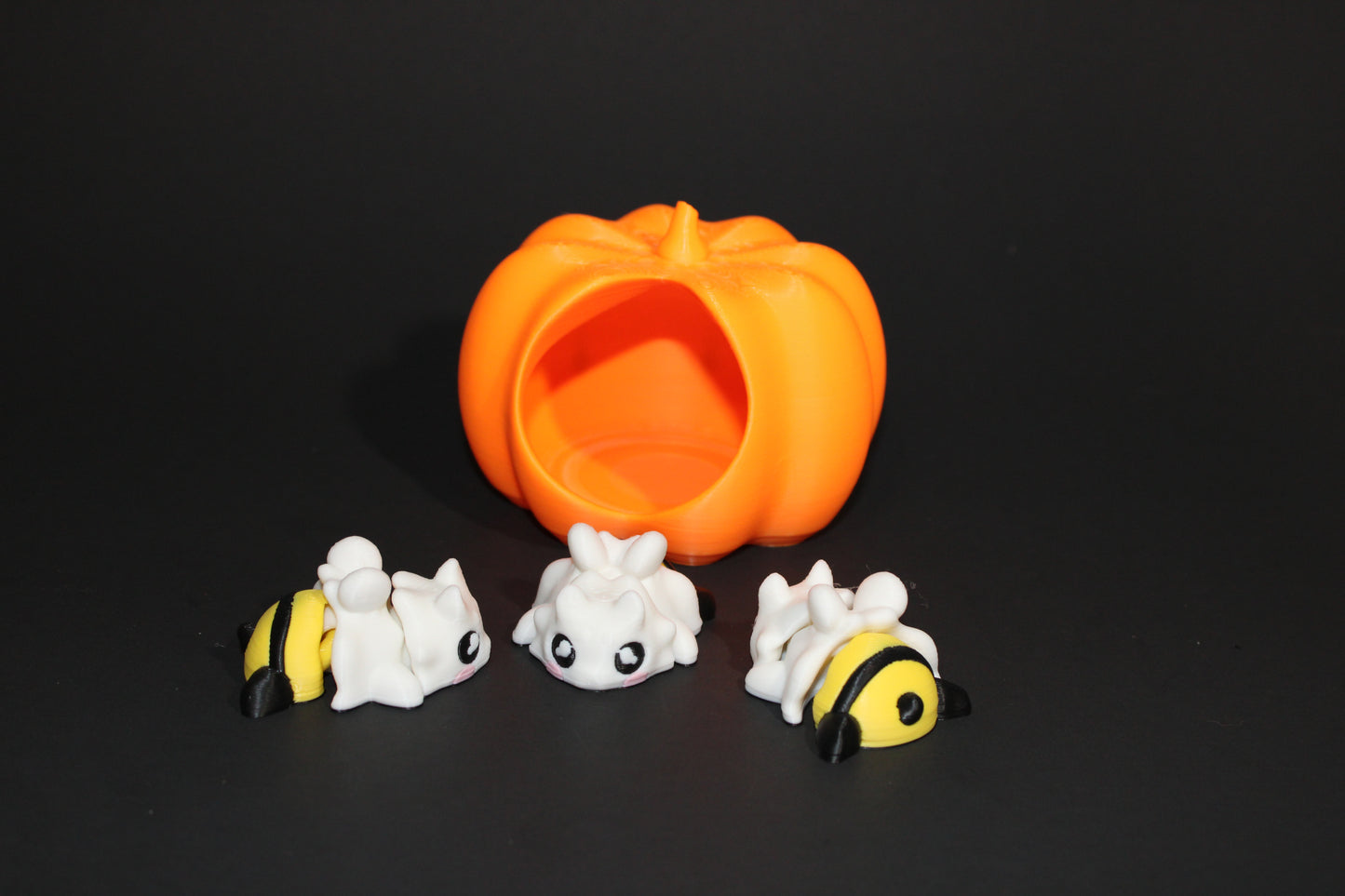 BOO BEES- 3 included. Also with Pumpkin Dish Options: 3D Printed Fidget Toy