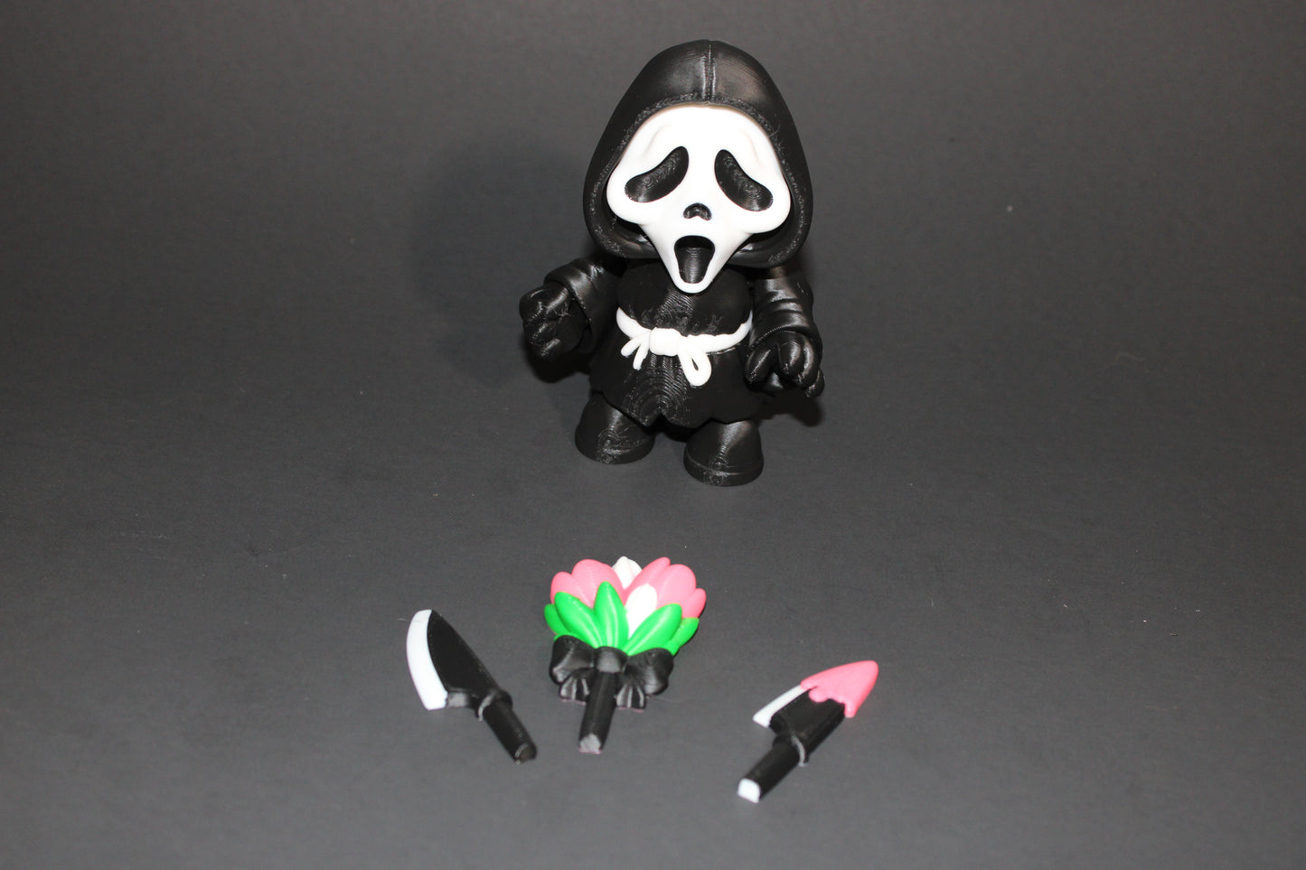 Ghost Face 4 inches tall-3d printed Articulated Halloween Figurines