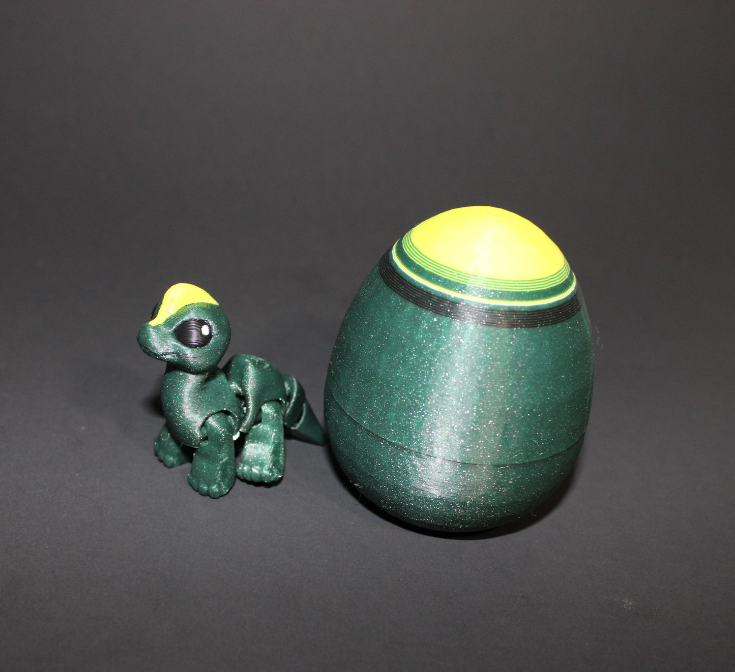 2 in Dino Hatchlings 3D Printed Articulated Figurine with Egg Options - Wonderland 3D Printing