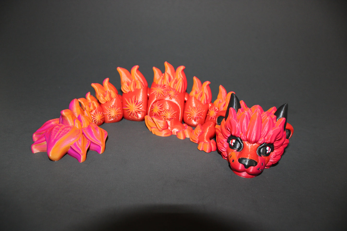 Zodiac Leo Dragon 10 inches or Leo Turtle 4 inches: Full Color 3D Printed Articulated Fidget Toy