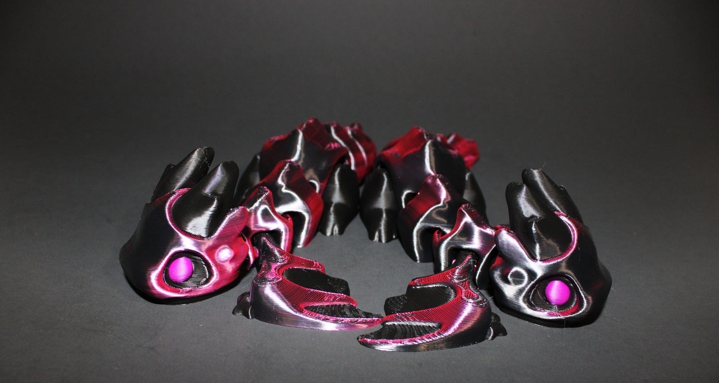 Bone Dragon:7.5 inches Long-Full Color 3D Printed Articulated Fidget Toy