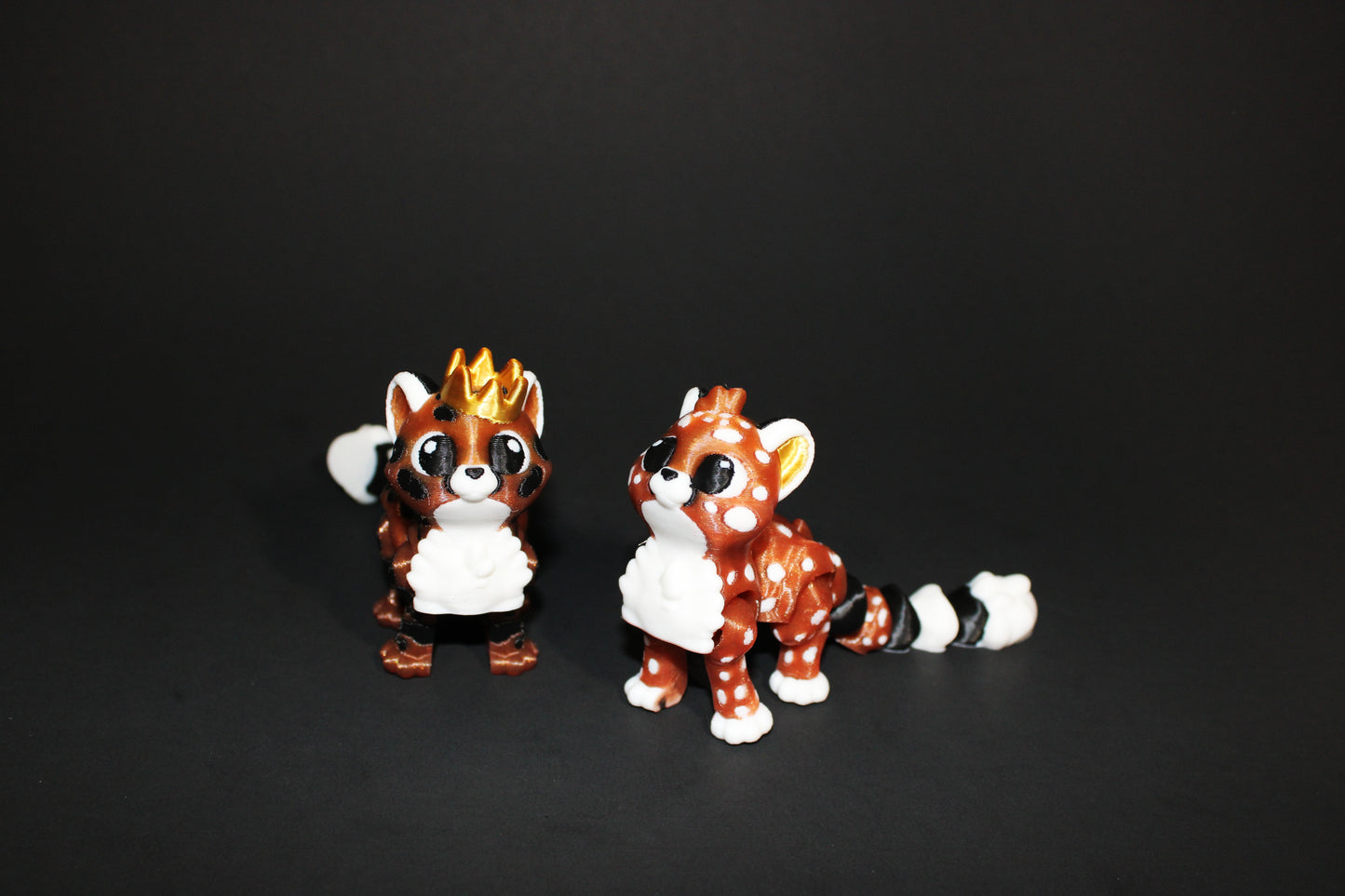 2 Cheetahs with Acacia Tree-Articulated Flexi Fidget Full Color 3D Printed Toy-3 inches tall - Wonderland 3D Printing