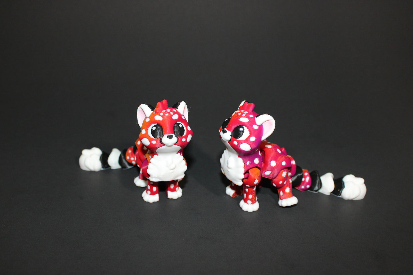 2 Cheetahs with Acacia Tree-Articulated Flexi Fidget Full Color 3D Printed Toy-3 inches tall - Wonderland 3D Printing