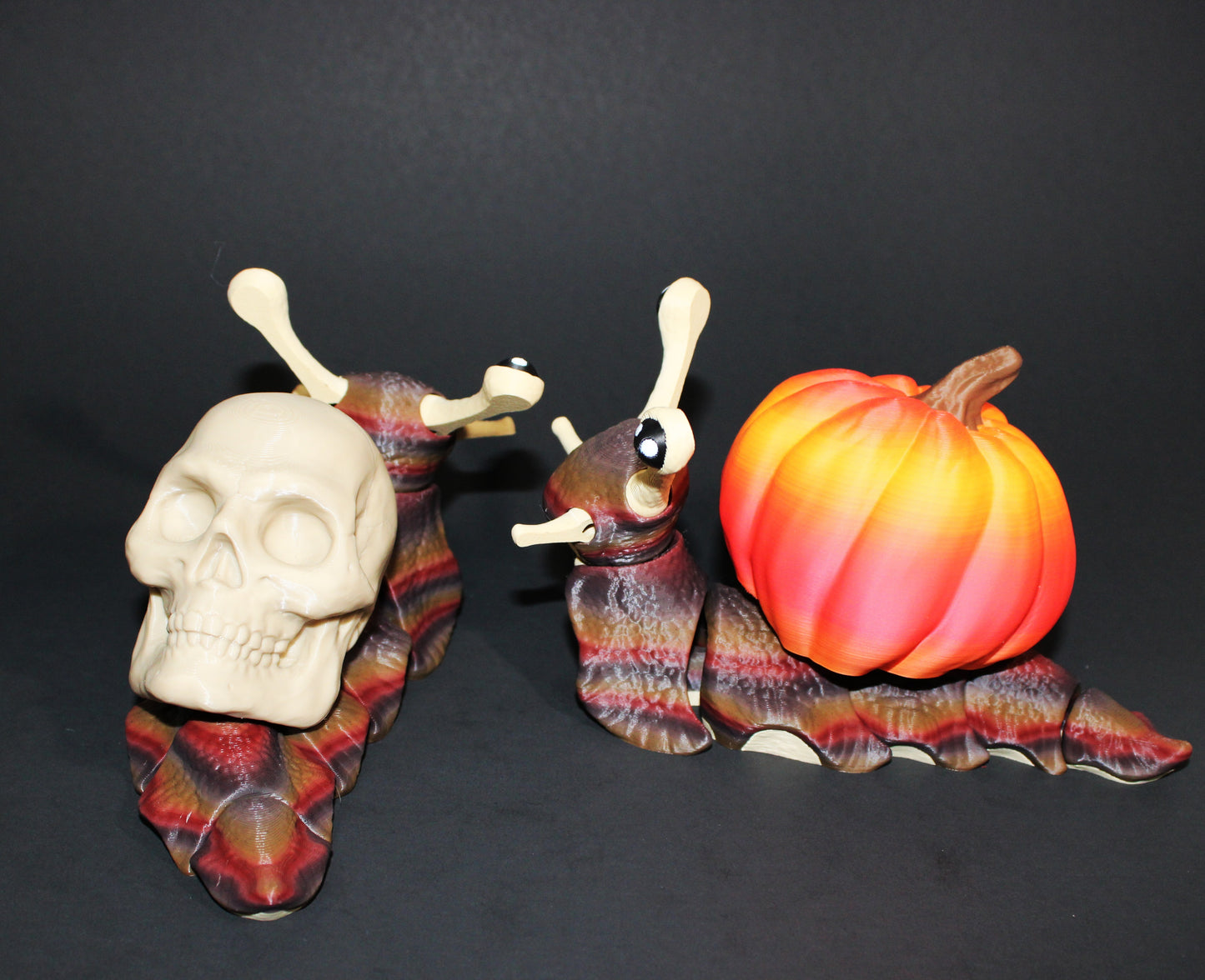 Slug or Snail Halloween Edition- 3D Printed Articulated Figurine -Popular Gift Idea! - Wonderland 3D Printing