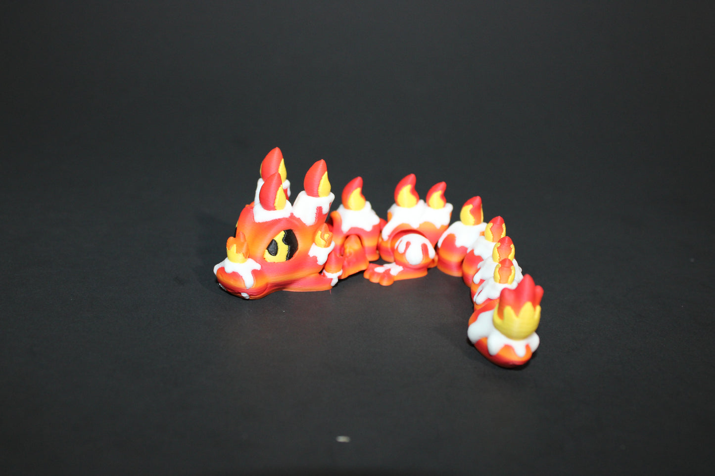 Candlelight Dragon 6 in Long- 3D Printed Articulated Flexi Figurine - Wonderland 3D Printing