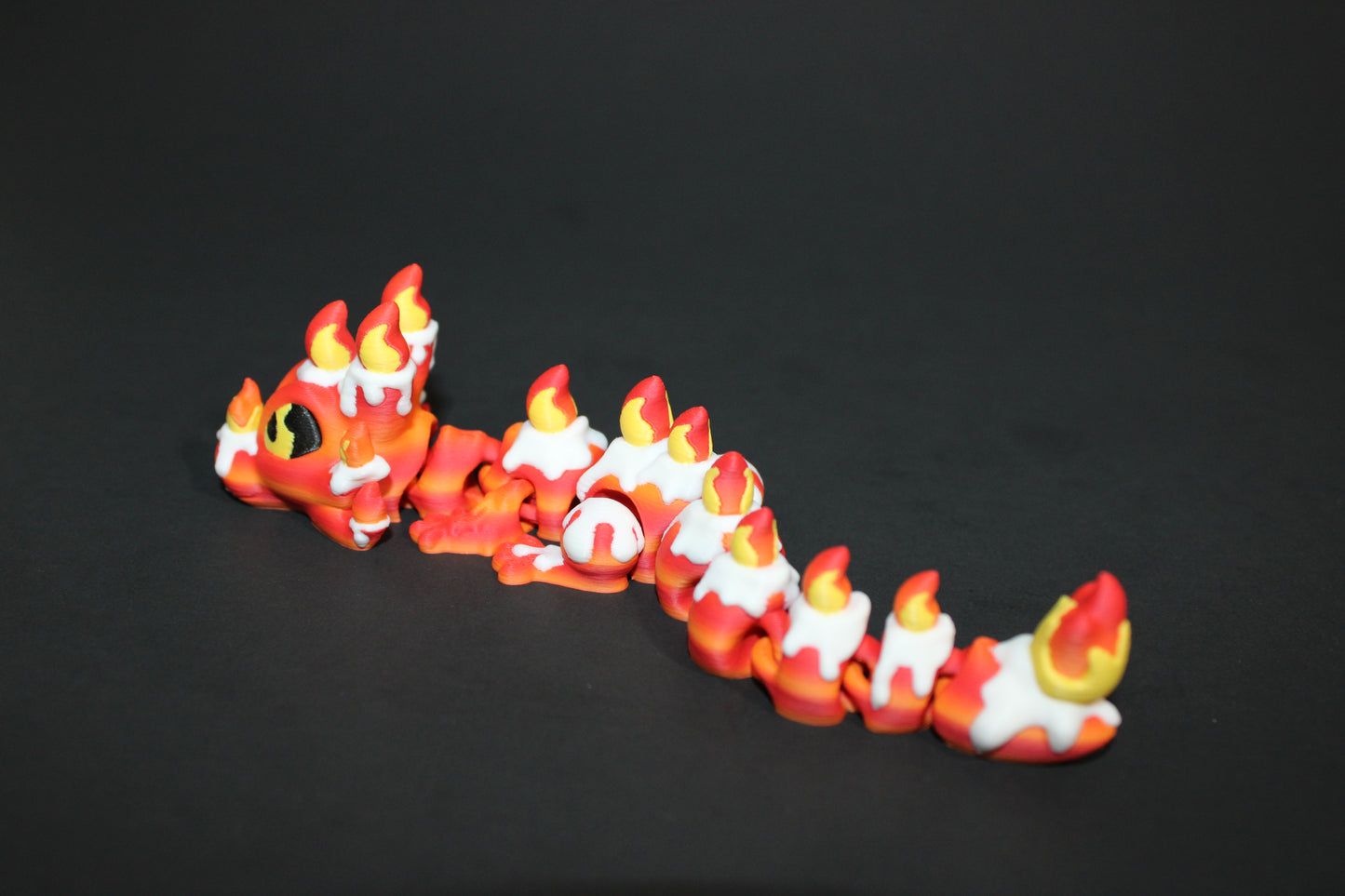 Candlelight Dragon 6 in Long- 3D Printed Articulated Flexi Figurine - Wonderland 3D Printing