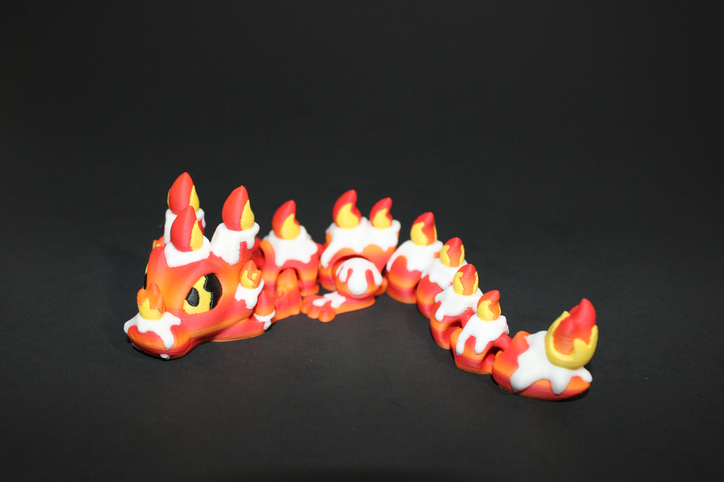 Candlelight Dragon 6 in Long- 3D Printed Articulated Flexi Figurine - Wonderland 3D Printing