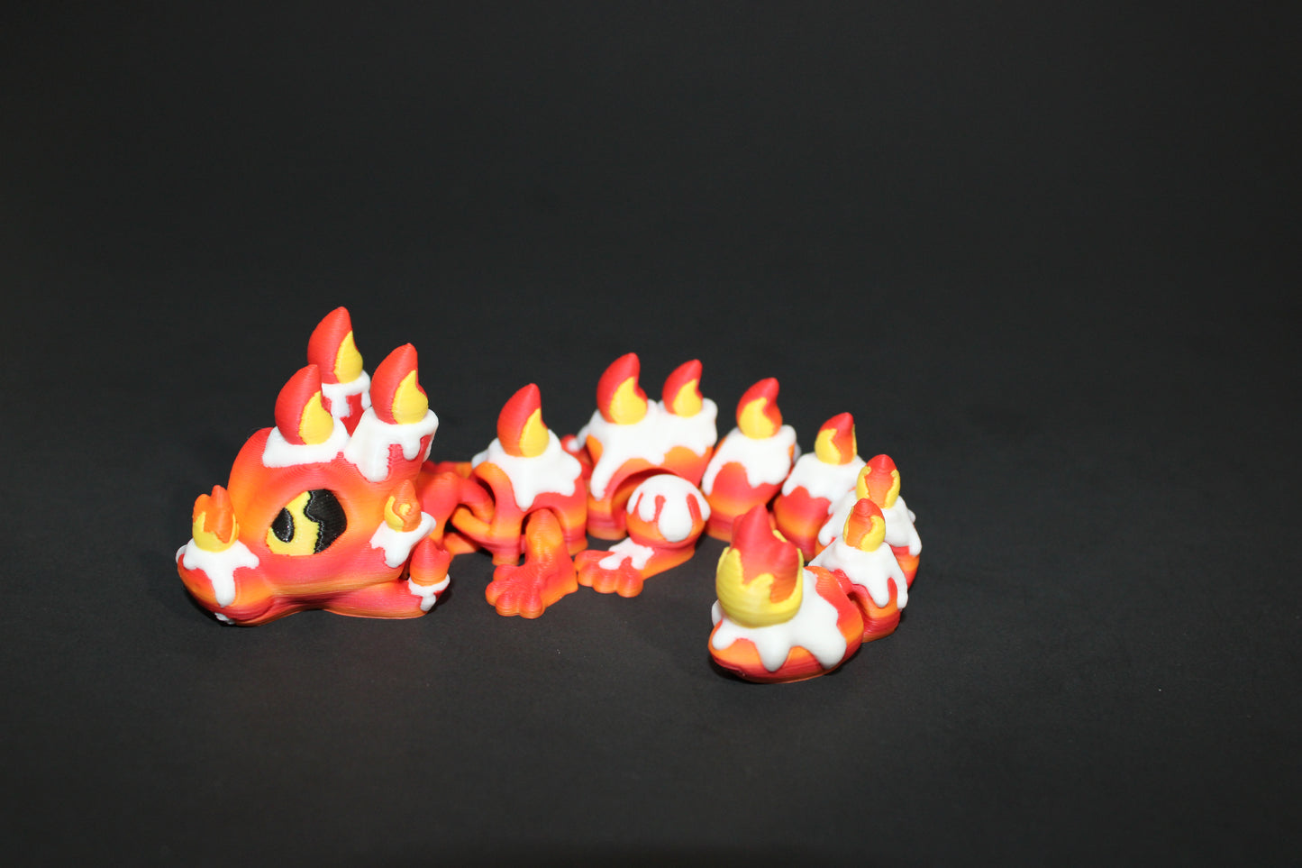 Candlelight Dragon 6 in Long- 3D Printed Articulated Flexi Figurine - Wonderland 3D Printing