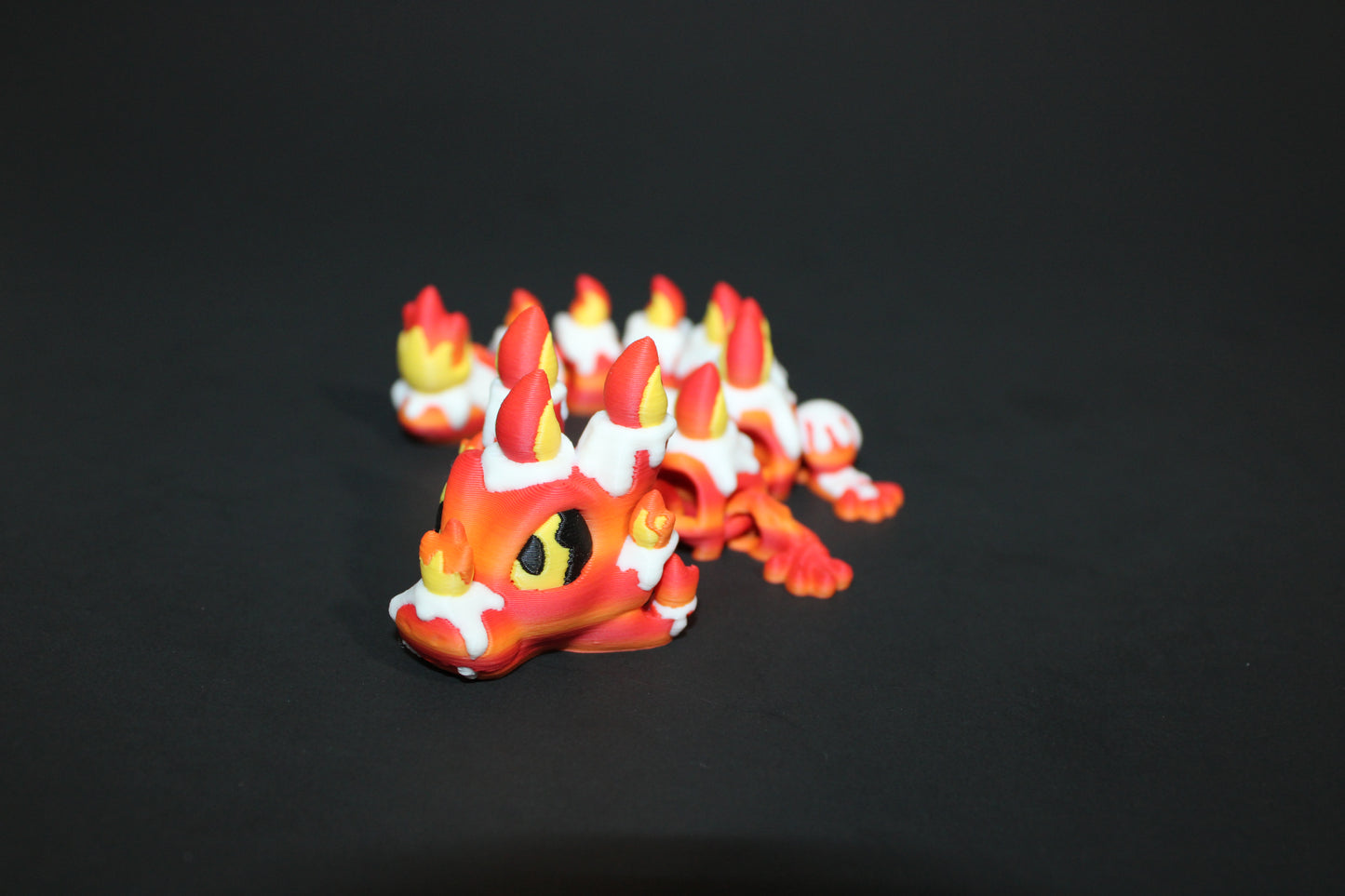Candlelight Dragon 6 in Long- 3D Printed Articulated Flexi Figurine - Wonderland 3D Printing