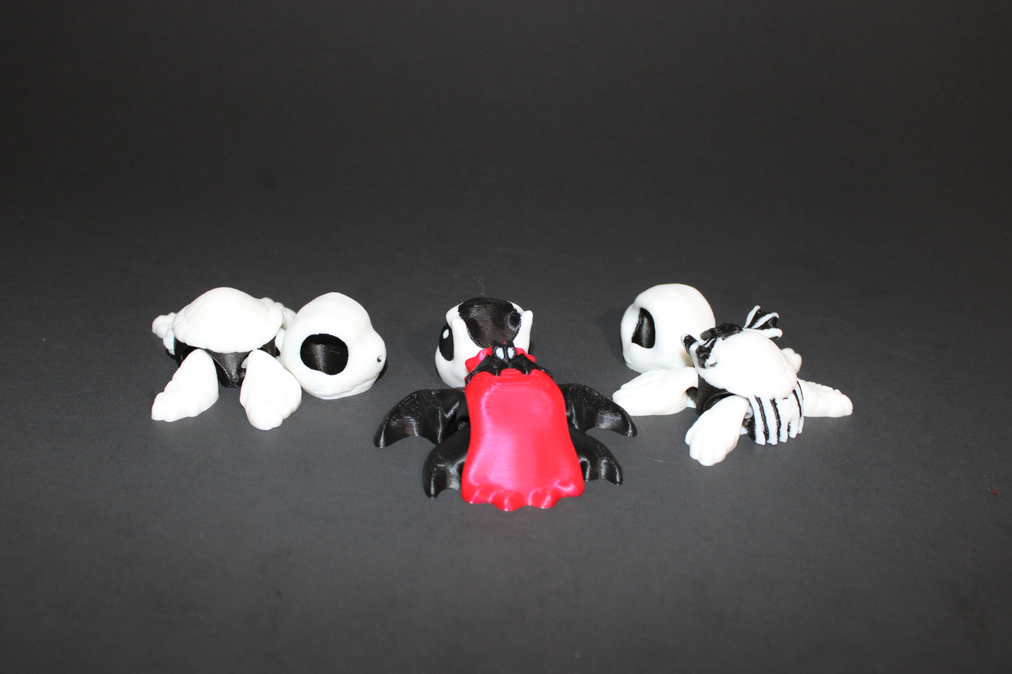 Halloween Turtles - 3D Printed Articulated Flexi Fidget Figurine: 3D Printed Fidget Toy - Wonderland 3D Printing