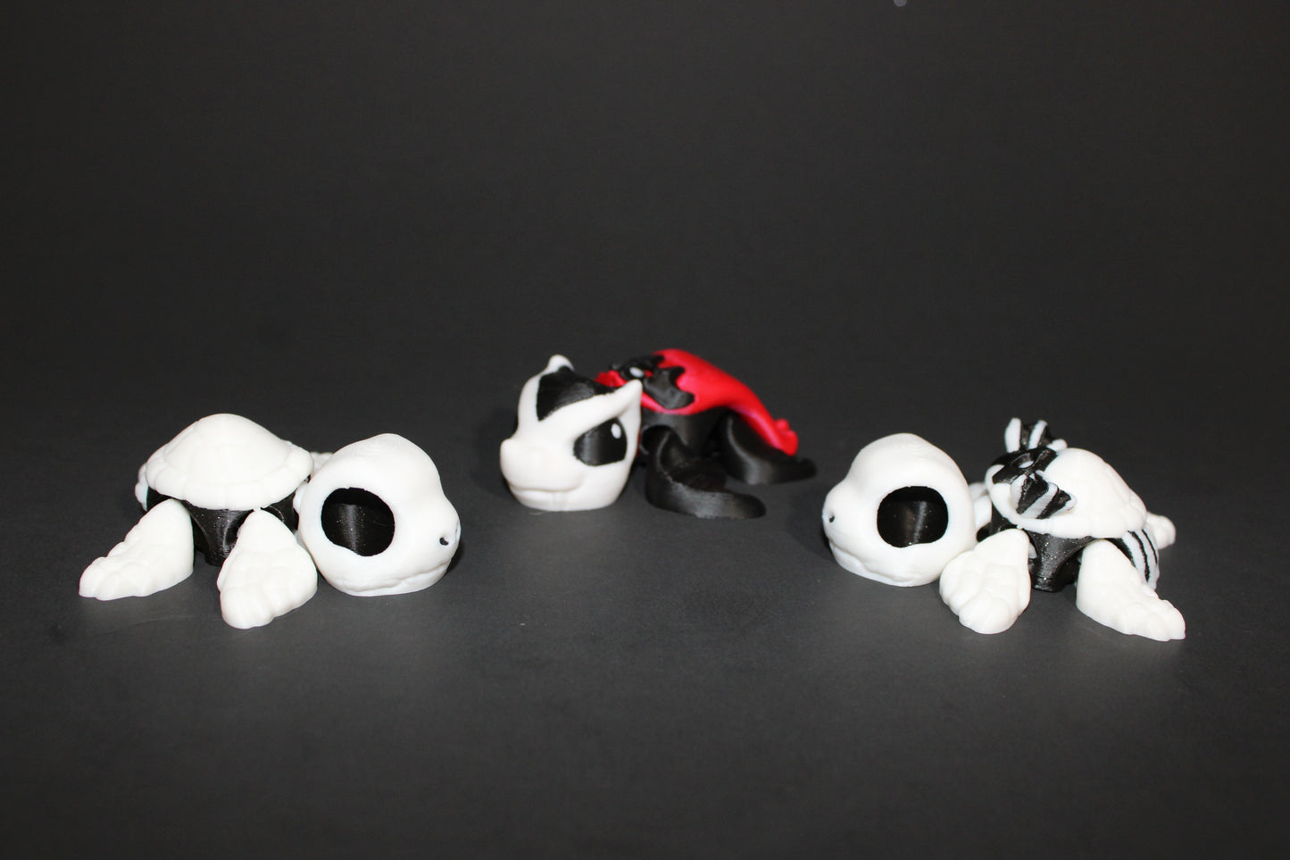 Halloween Turtles - 3D Printed Articulated Flexi Fidget Figurine: 3D Printed Fidget Toy - Wonderland 3D Printing