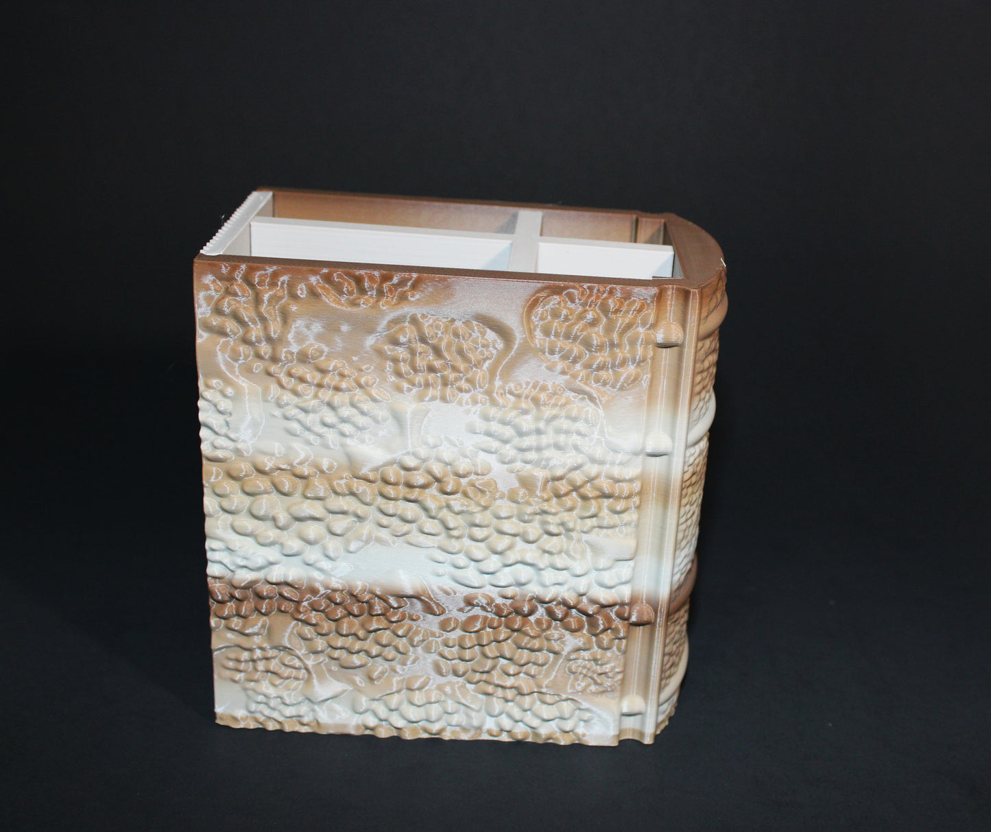 Dragon Book Container-4.5 inches tall by 4.5 inches Wide-Full Color 3D Printed Organizer - Wonderland 3D Printing