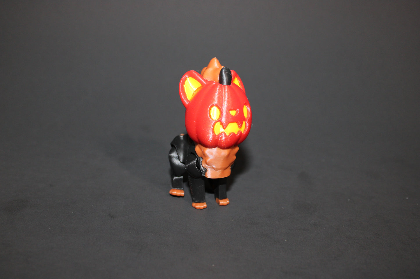 2 Pumpkin Howlers-Articulated Flexi Fidget Full Color 3D Printed Toy-2.5 inches tall - Wonderland 3D Printing