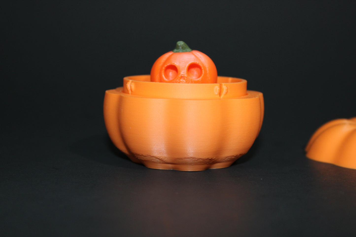 Pumpkin Mini with Pumpkin Container 2.5 inches tall-3D Printed Articulated Fidget Toys - Wonderland 3D Printing
