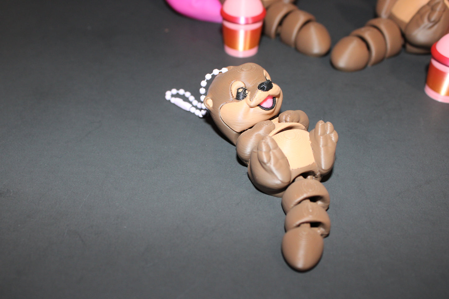 Floaty Baby Otter 3D Printed Articulated Flexi Fidget Figurine - Wonderland 3D Printing