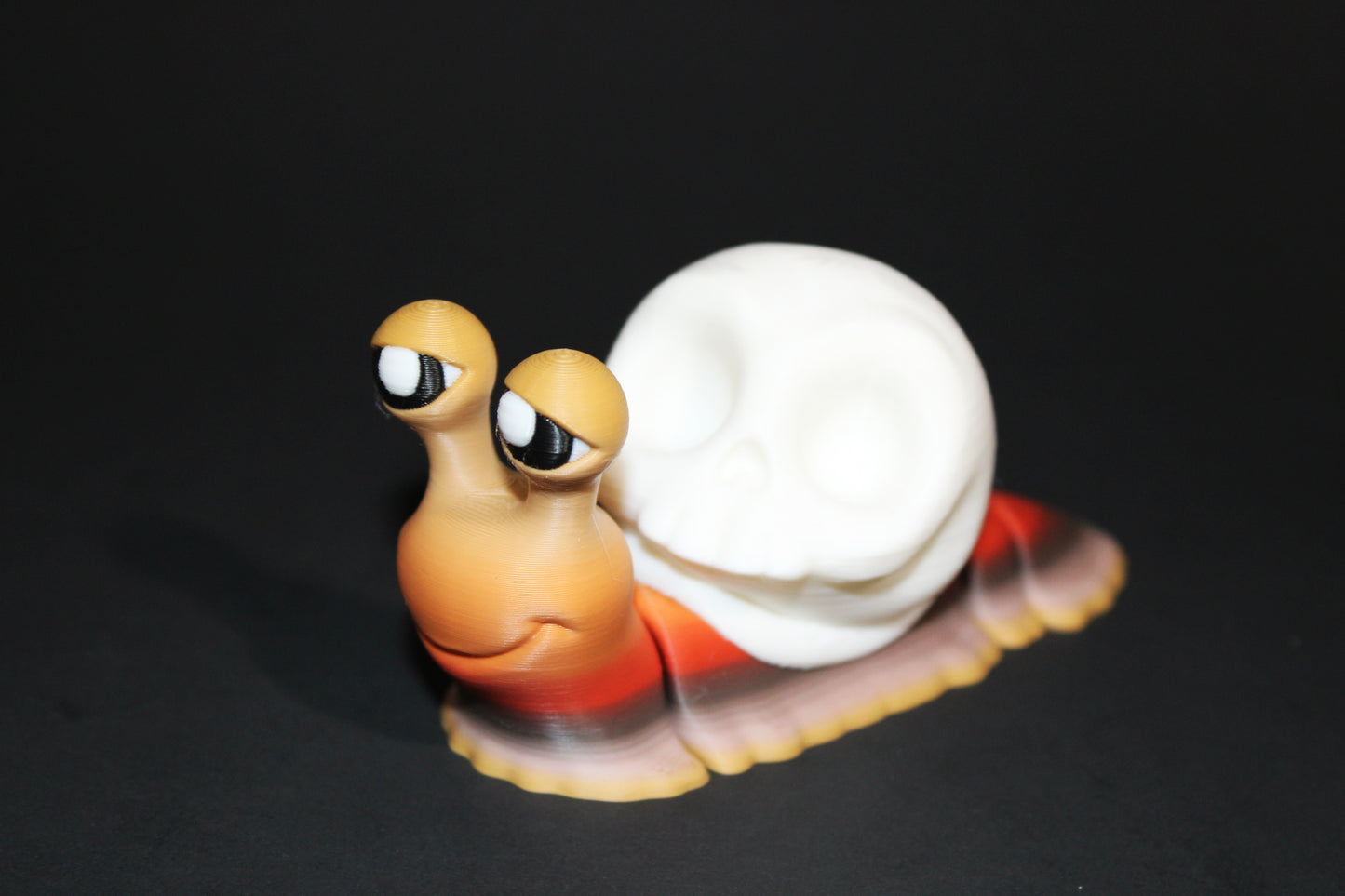 Halloween Edition-Flexi Snail 5.25 inches long-3D Printed Articulated Fidget Toy - Wonderland 3D Printing