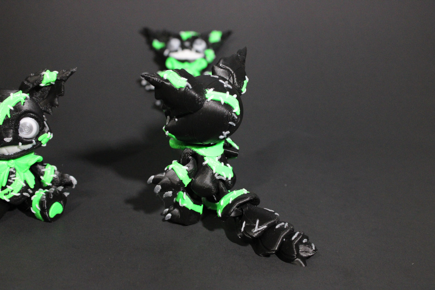Creepy Cat: 3D Printed Articulated Fidget Toy-3.5" Tall - Wonderland 3D Printing