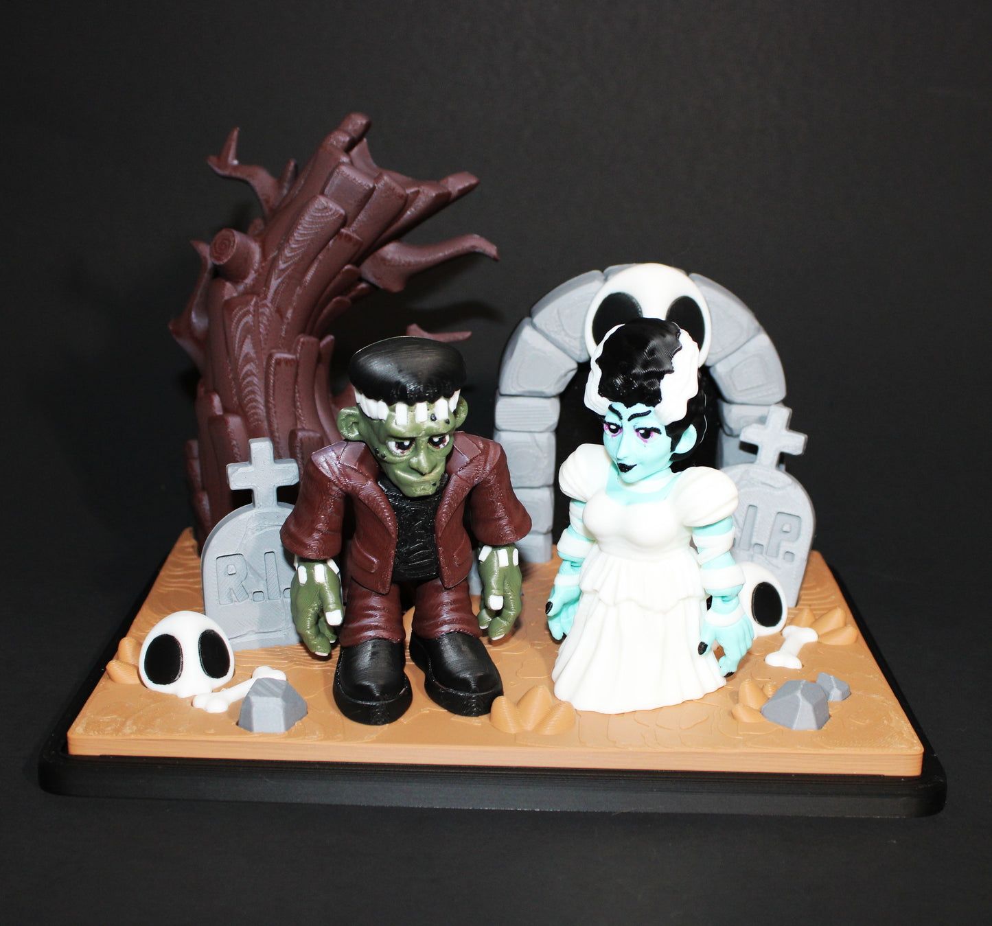 Flexi Halloween Scene 3D Printed Articulated Fidget Toy - Wonderland 3D Printing