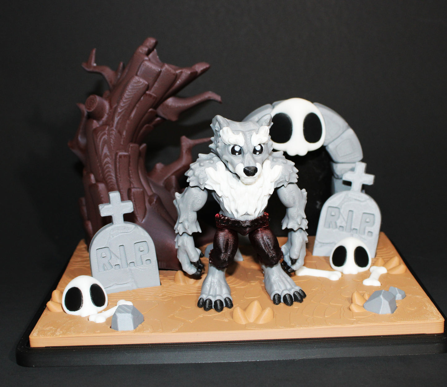 Flexi Halloween Scene 3D Printed Articulated Fidget Toy - Wonderland 3D Printing