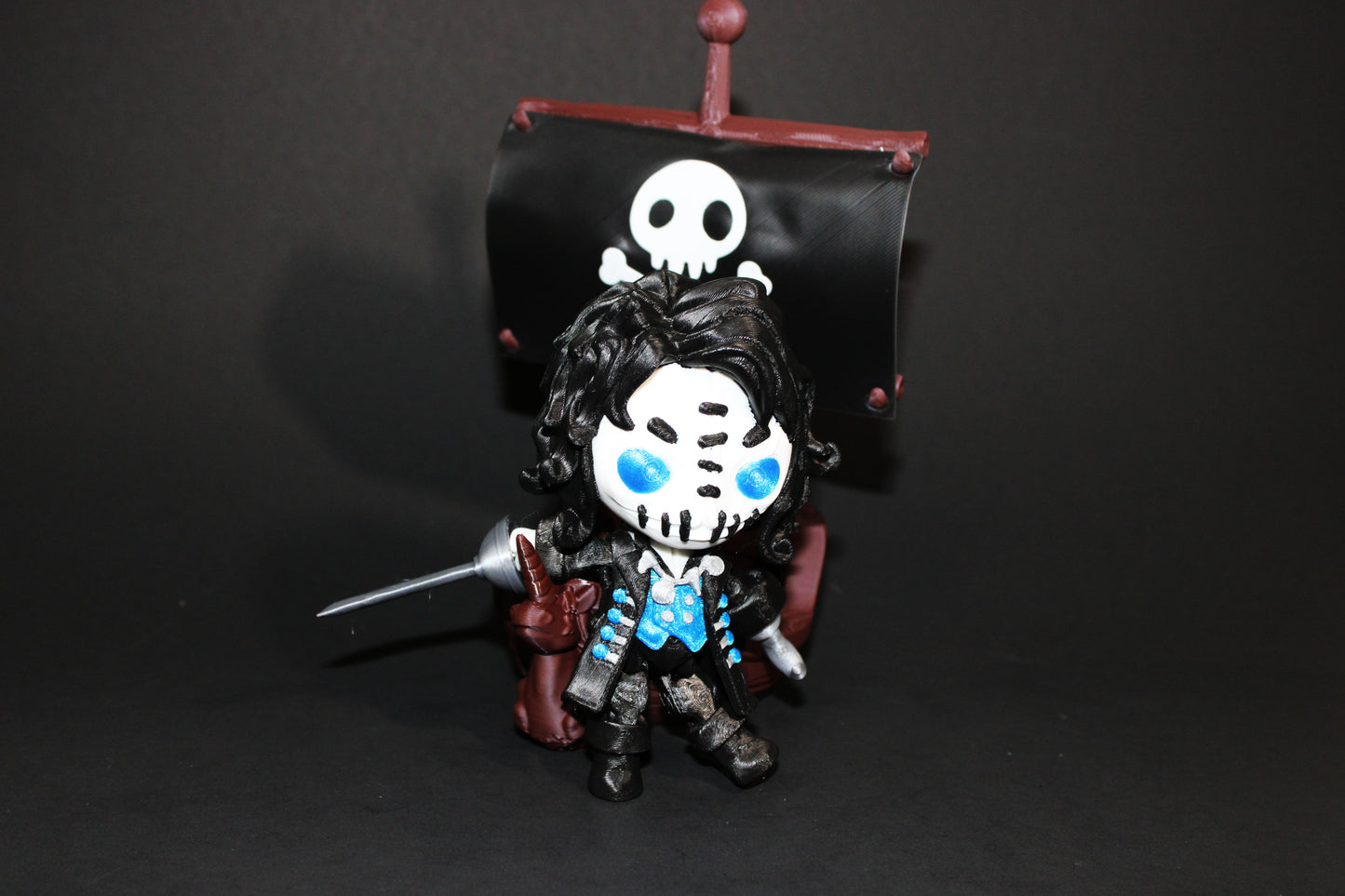 Twisty Pirate Captain and Ship- Flexi Fidget Toy Set:3D Printed - Wonderland 3D Printing