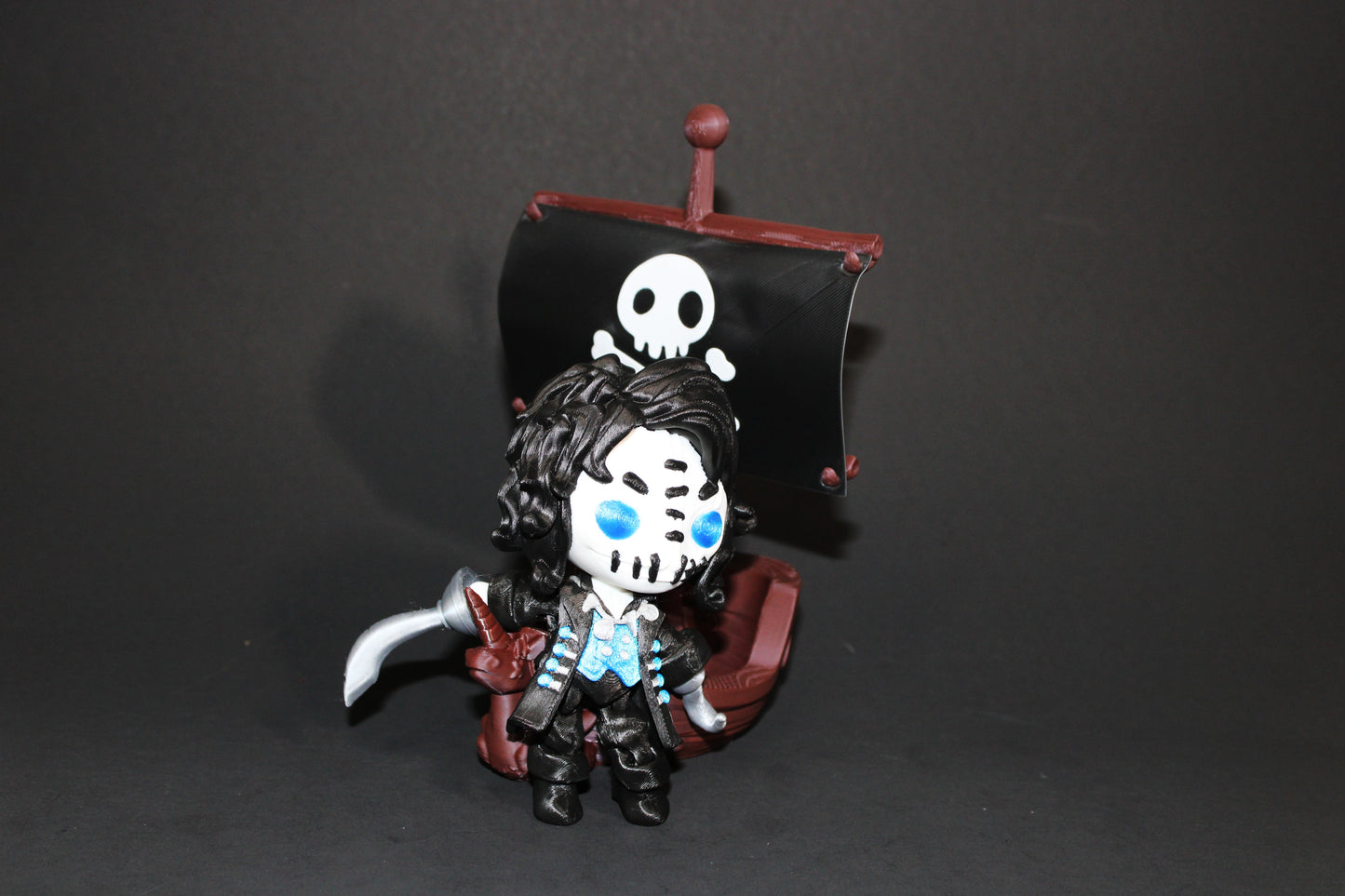 Twisty Pirate Captain and Ship- Flexi Fidget Toy Set:3D Printed - Wonderland 3D Printing